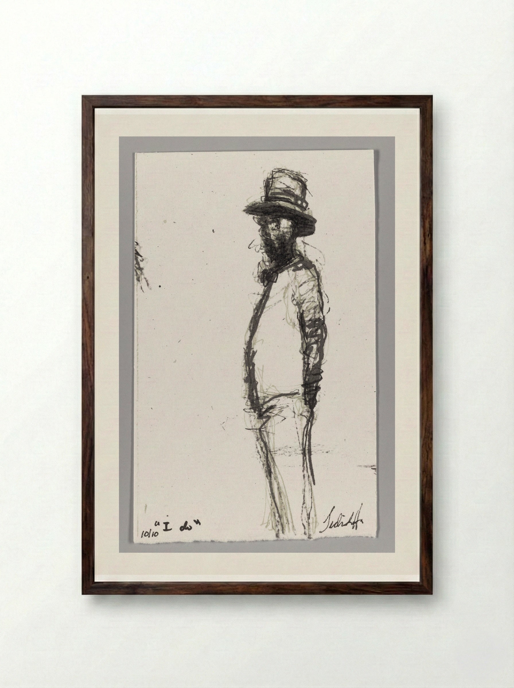 99% No. 94 James B - Sedrick Huckaby - Framed Print Dark Wood