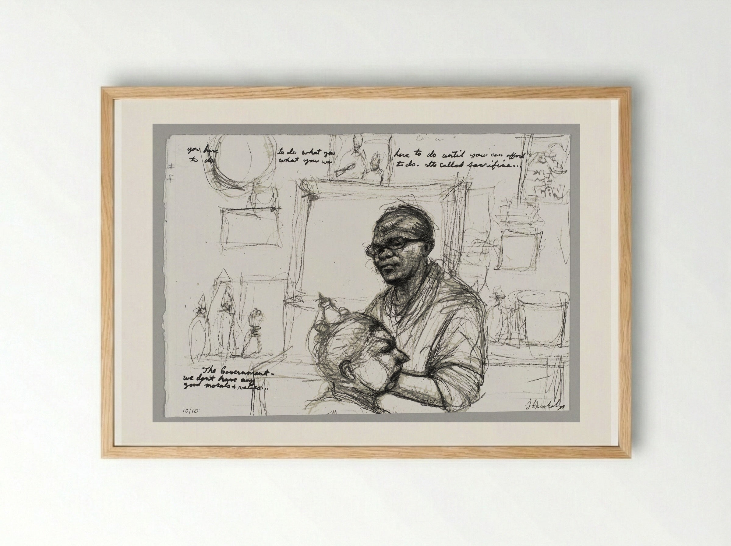 99% No. 64 Barber - Sedrick Huckaby - Framed Print Wood