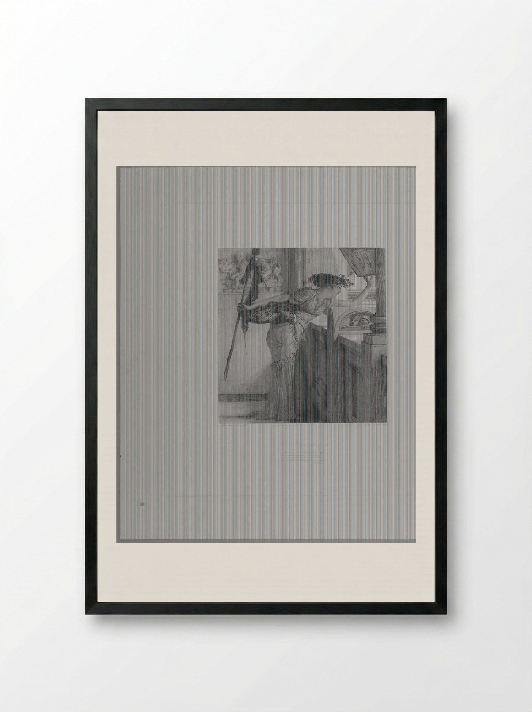 A Bacchante - Auguste Thomas Marie Blanchard - Framed Print Black