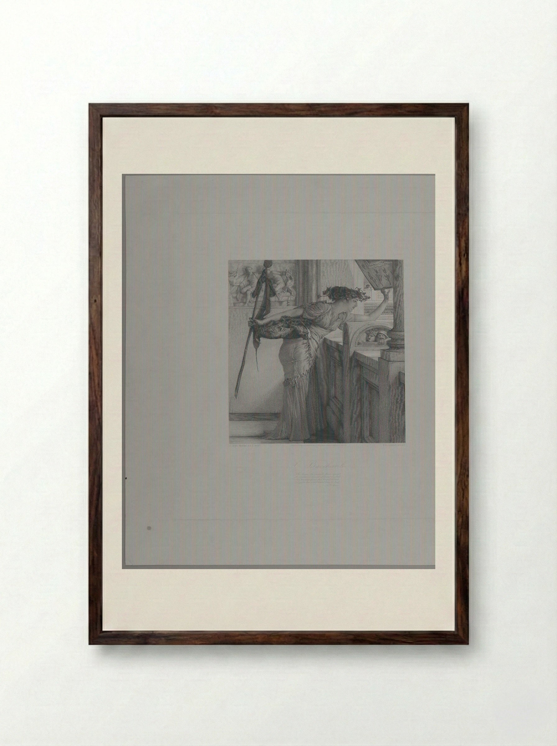 A Bacchante - Auguste Thomas Marie Blanchard - Framed Print Dark Wood
