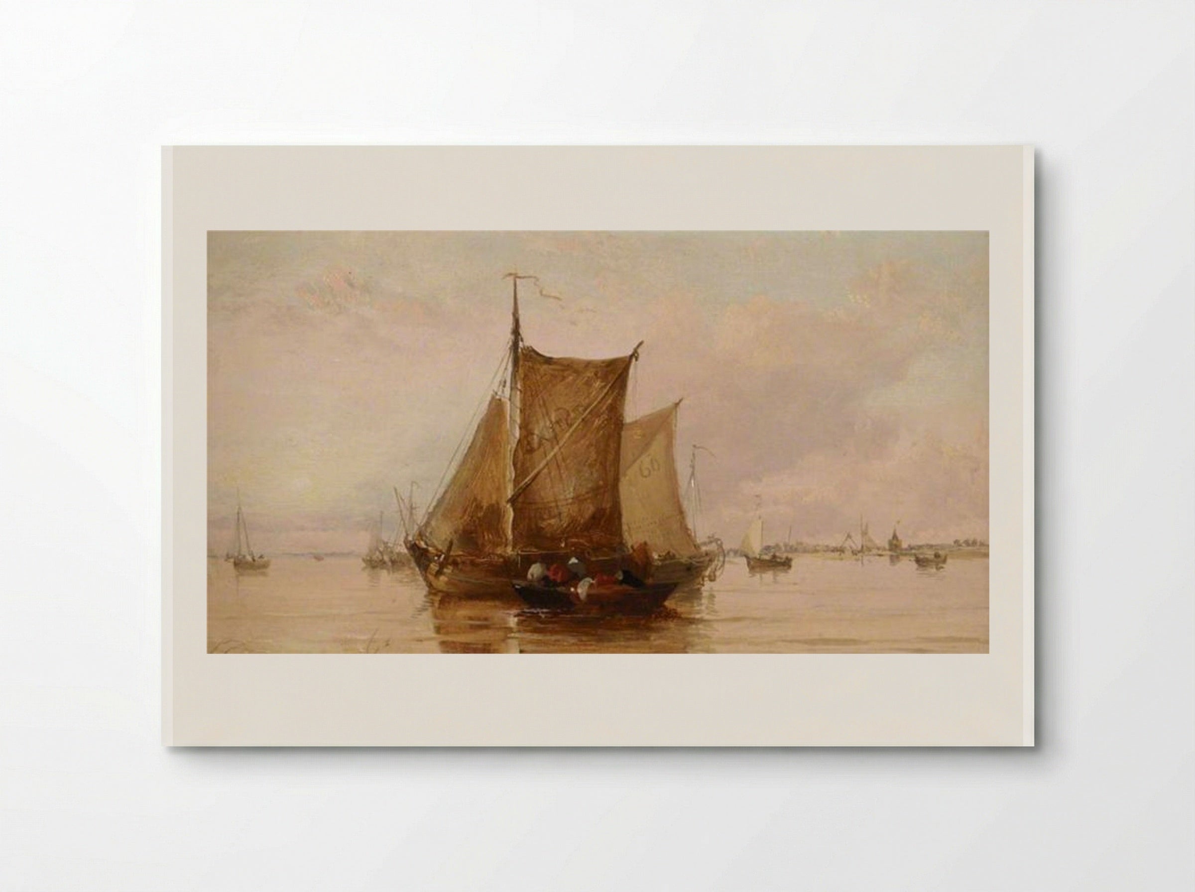A Barge on the Texel - James Webb - Poster
