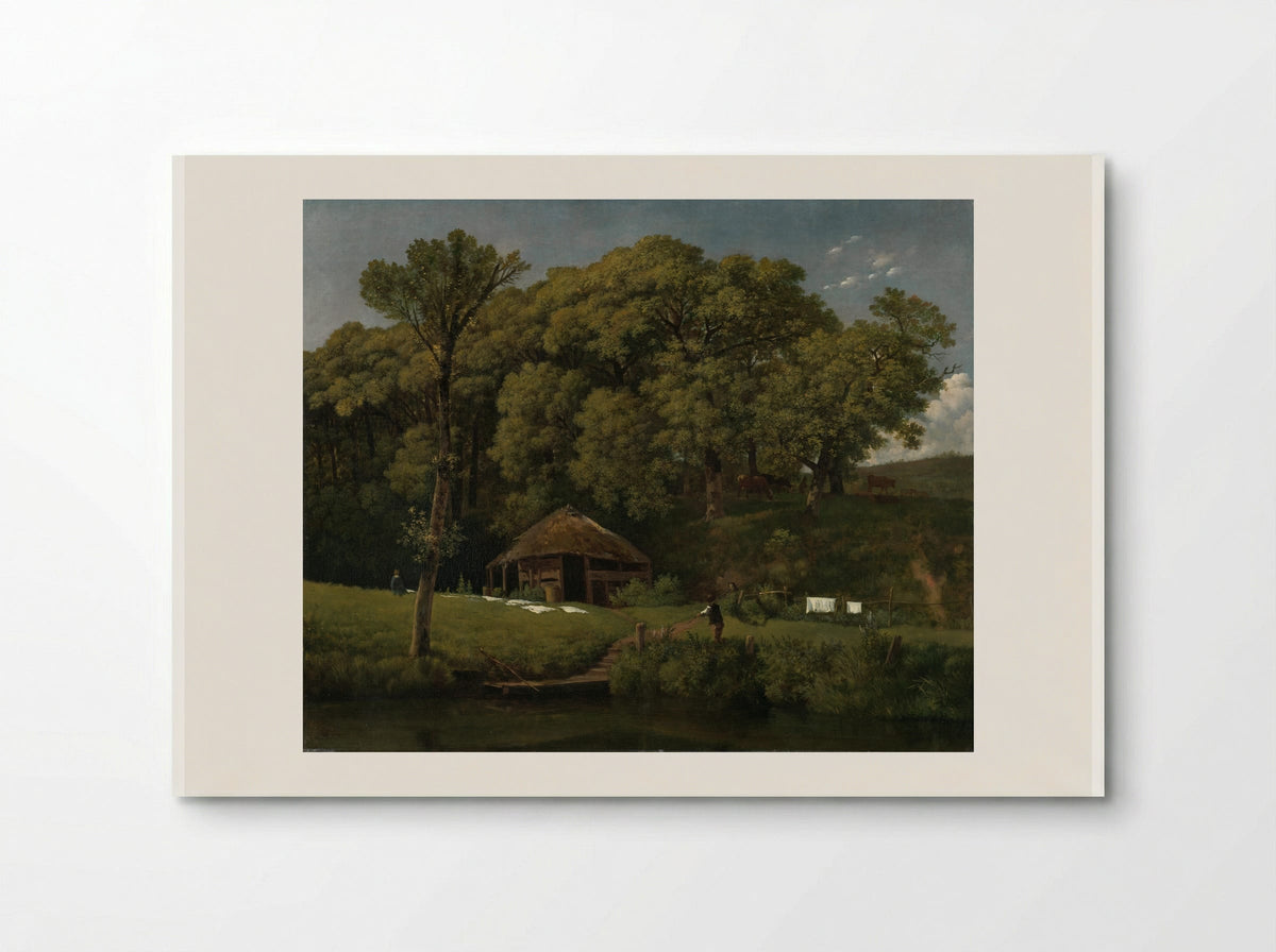 A Barn on the Bank of a Stream in Gelderland - Wouter Johannes van Troostwijk - Poster