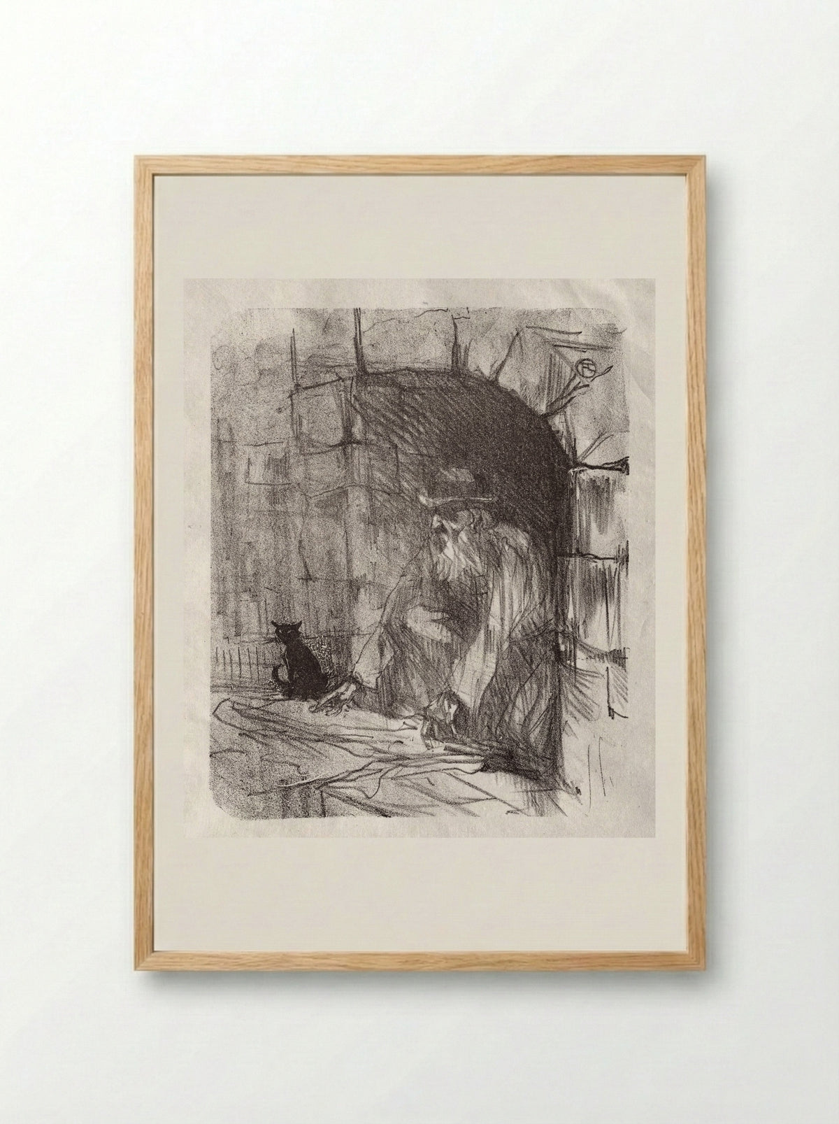 A Basement Shop in Cracow - Henri de Toulouse-Lautrec - Framed Print Wood