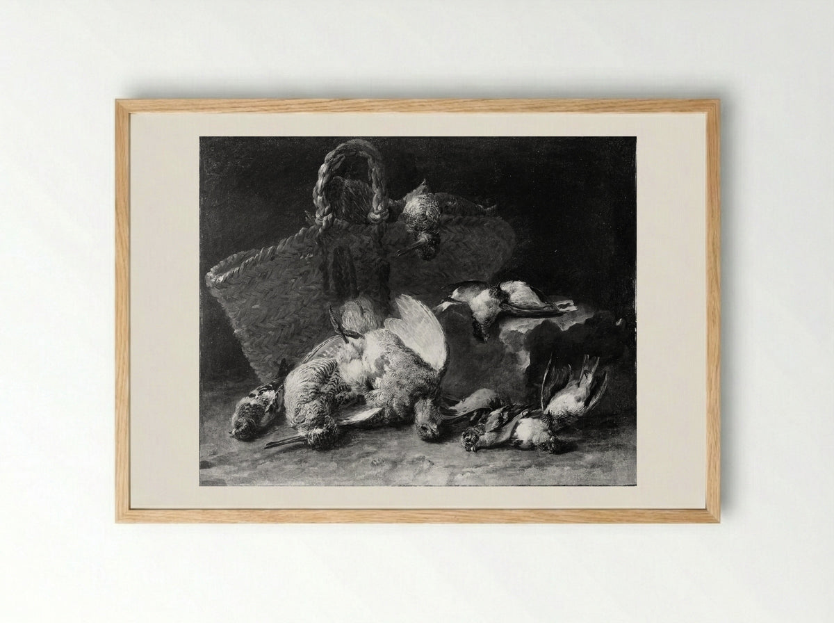 A Basket and Birds - Jan Fyt - Framed Print Wood