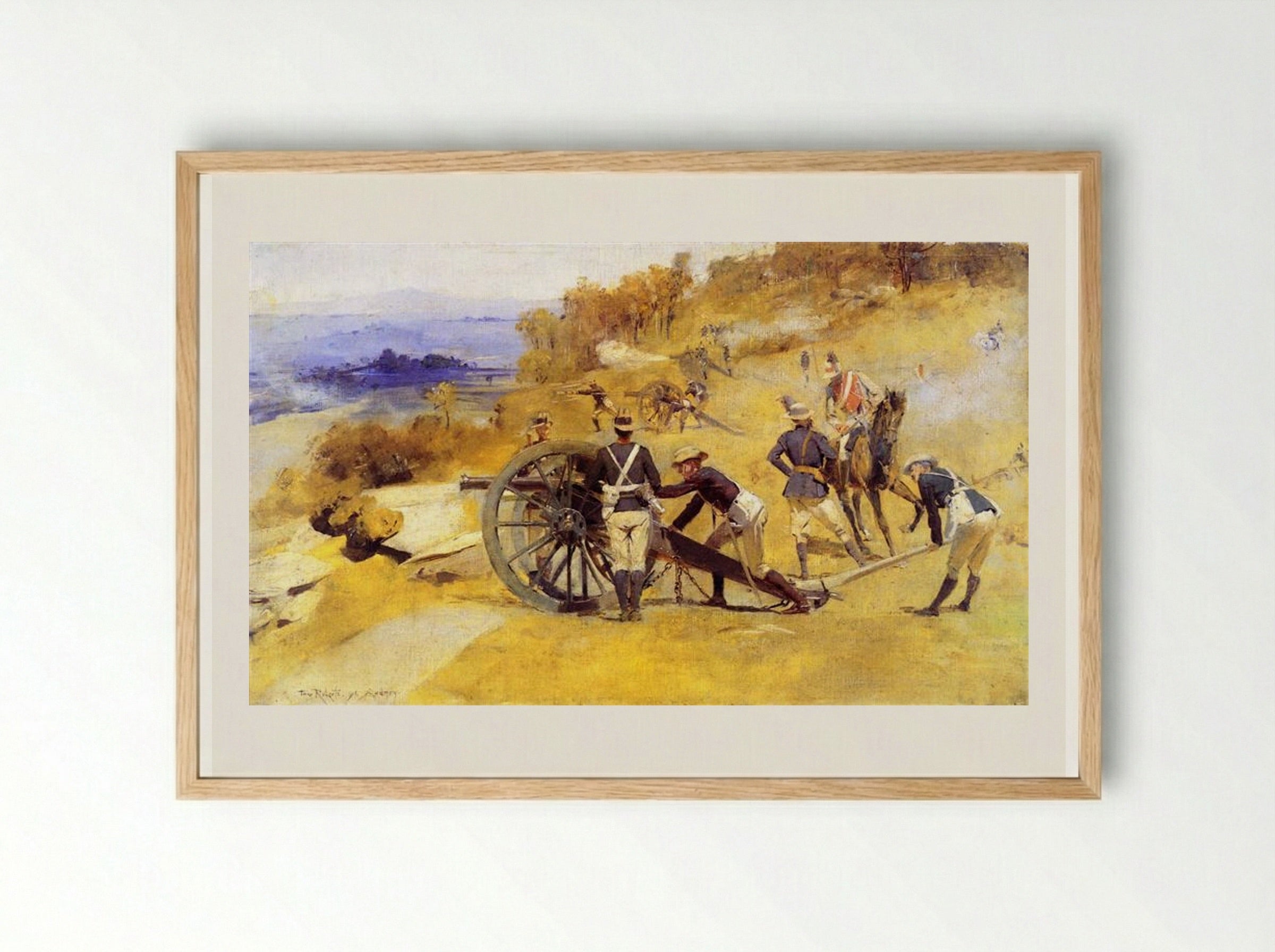 A Battery Field Artillery, New South Wales - Tom Roberts - Framed Print Wood