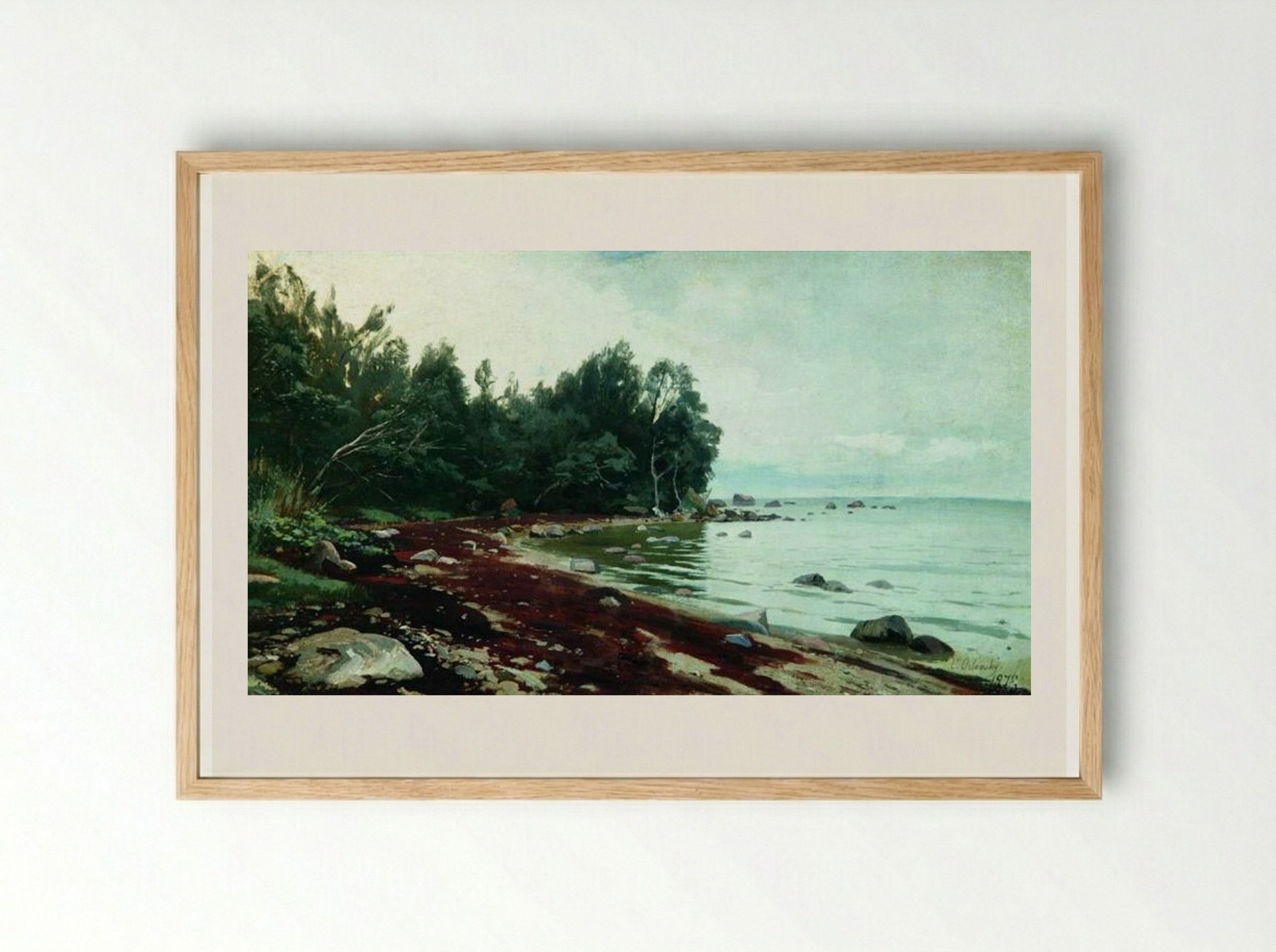 A Bay - Volodymyr Orlovsky - Framed Print Wood