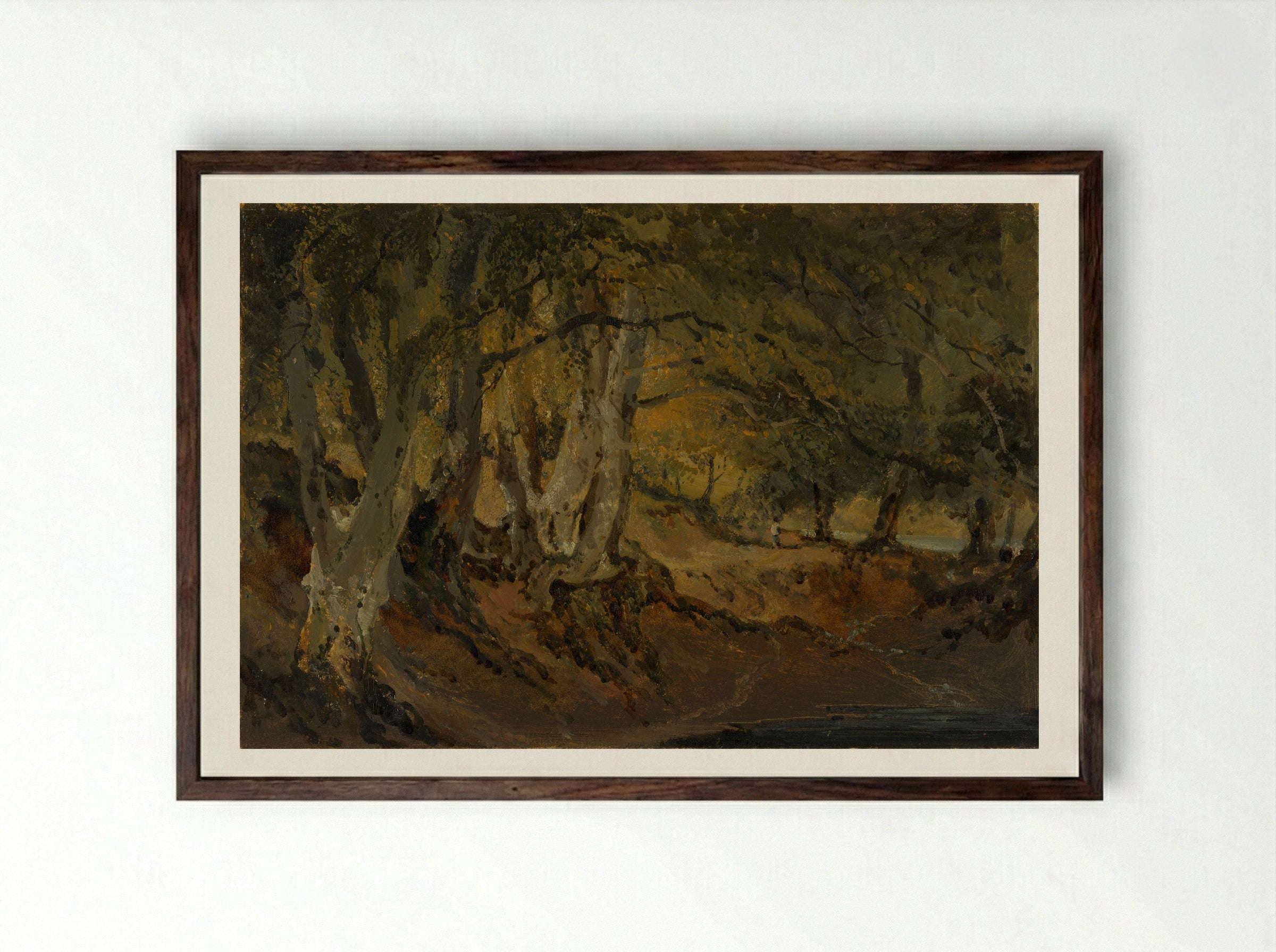 A Beech Wood, Knockholt, Kent - Joseph Mallord William Turner - Framed Print Dark Wood