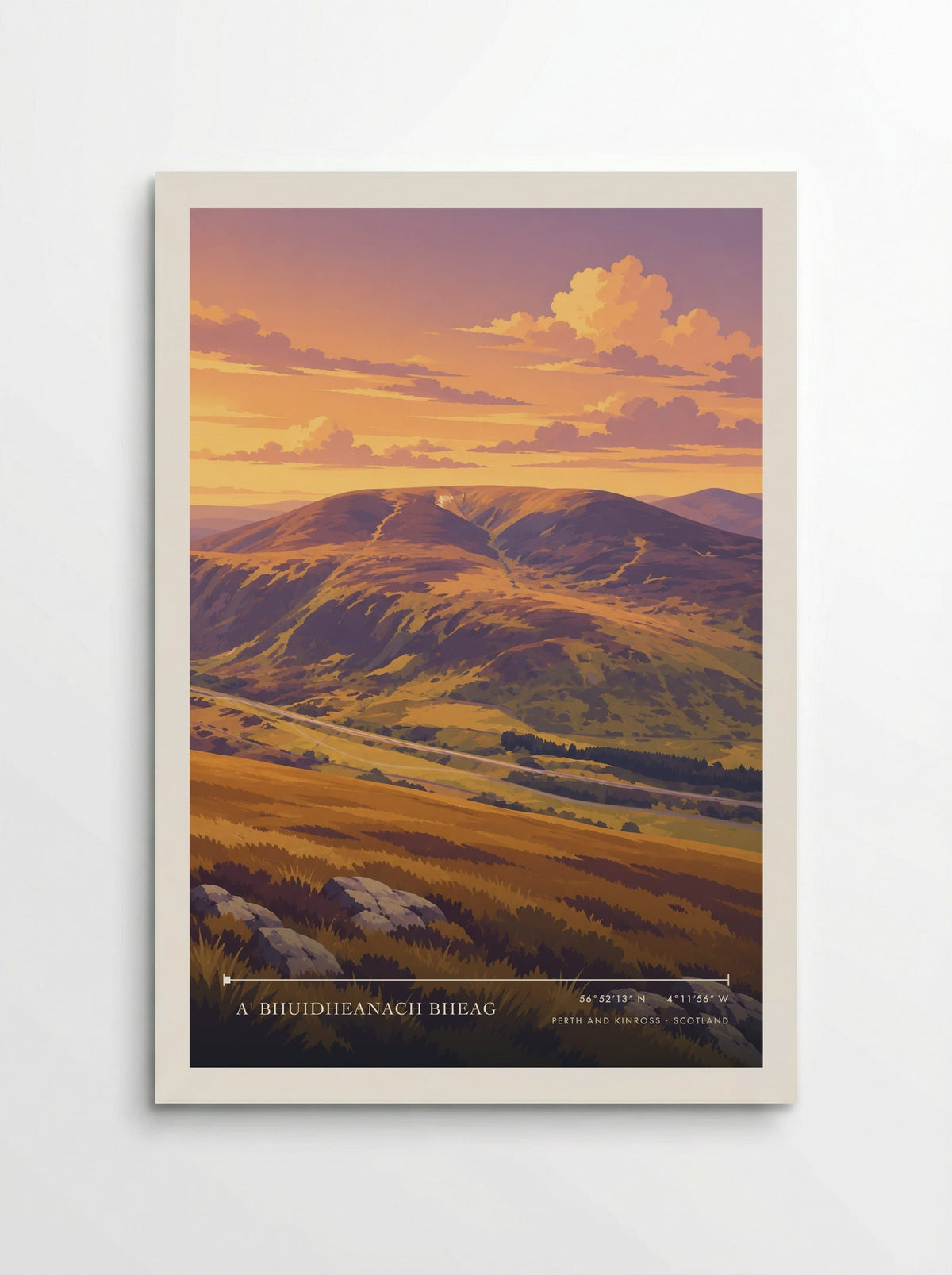A' Bhuidheanach Bheag, Perth and Kinross | Travel Poster - Poster
