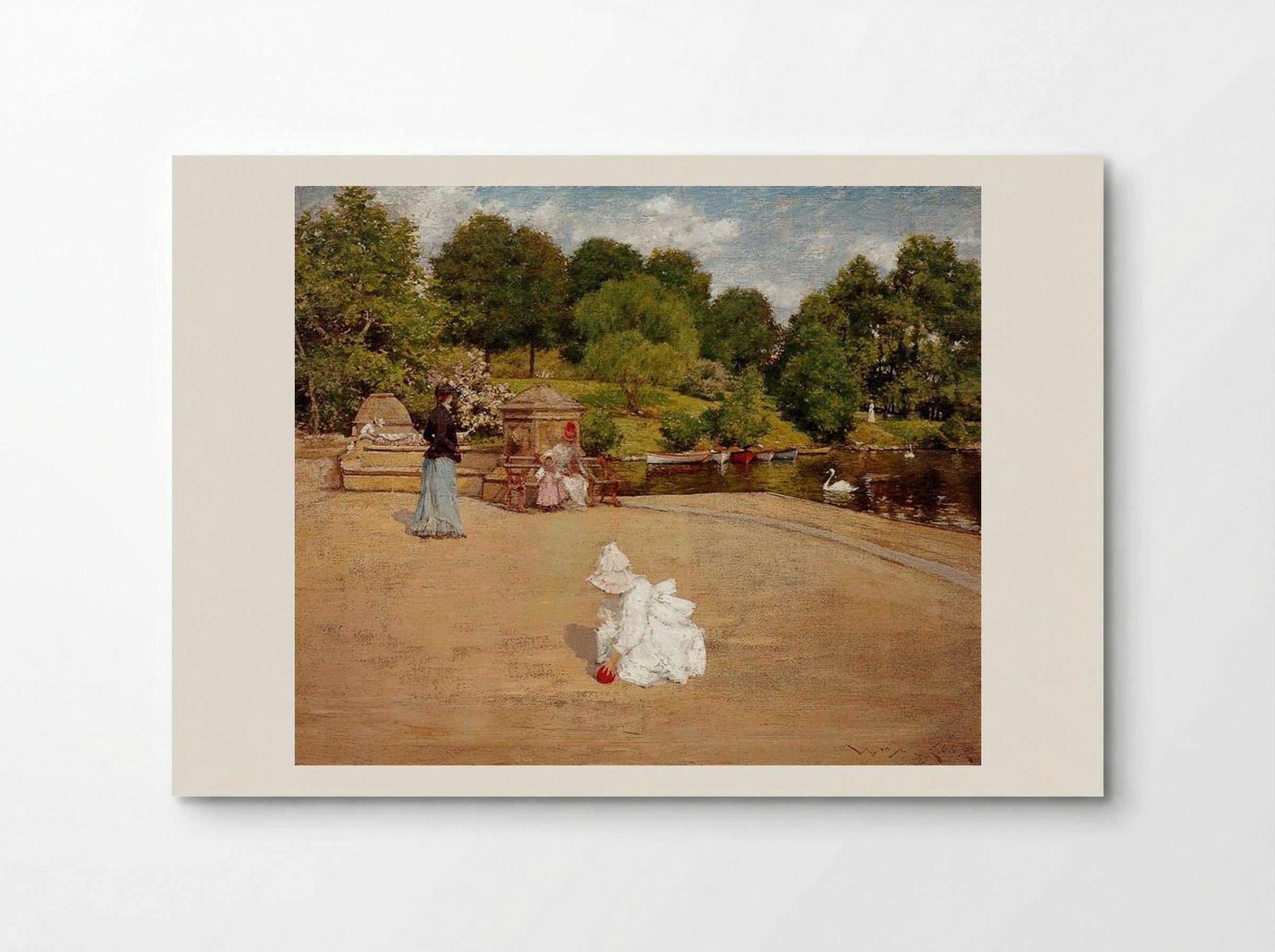 A Bit of the Terrace (aka Early Morning Stroll) - William Merritt Chase - Poster