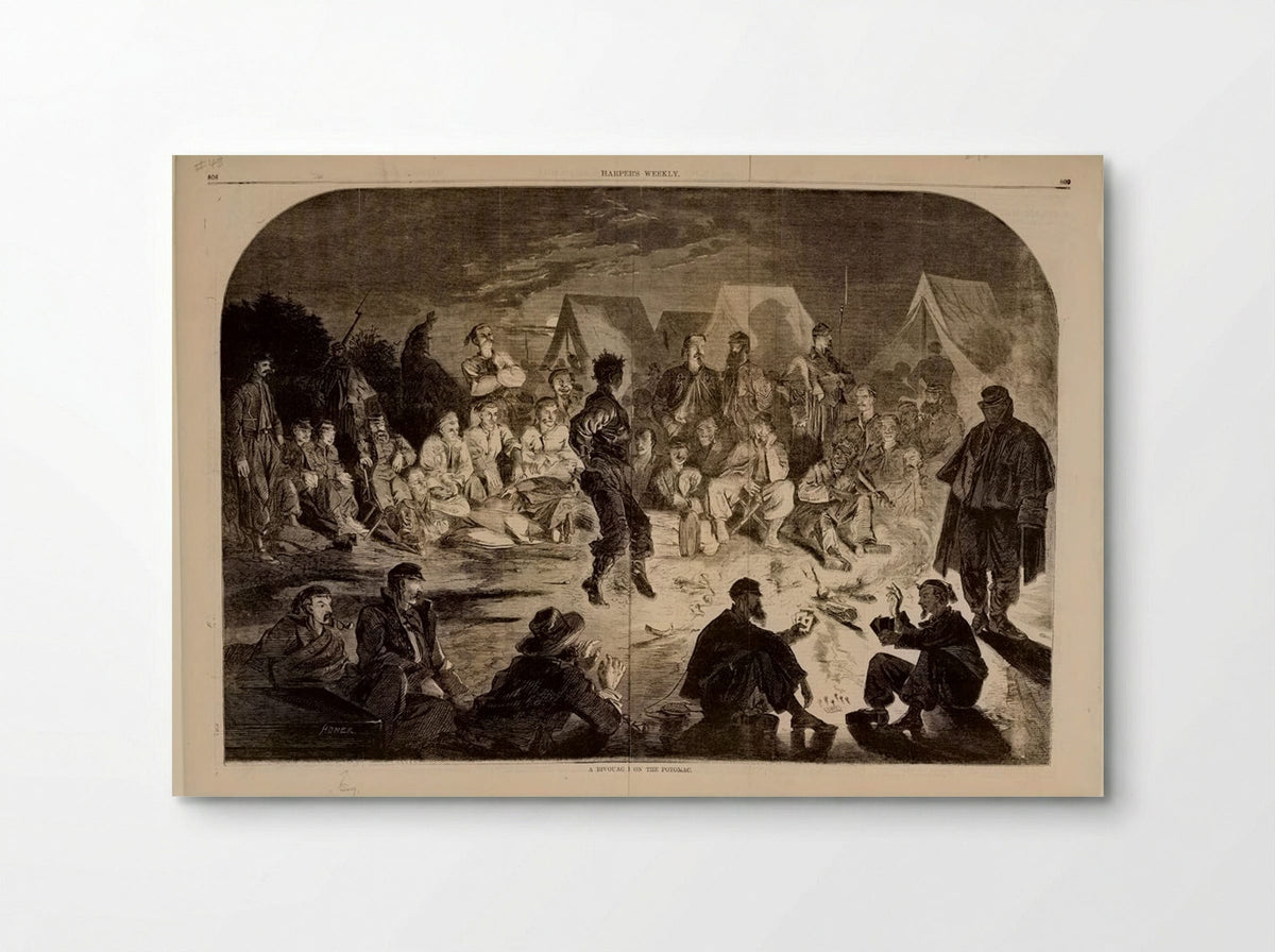 A Bivouac Fire on the Potomac - Winslow Homer - Poster
