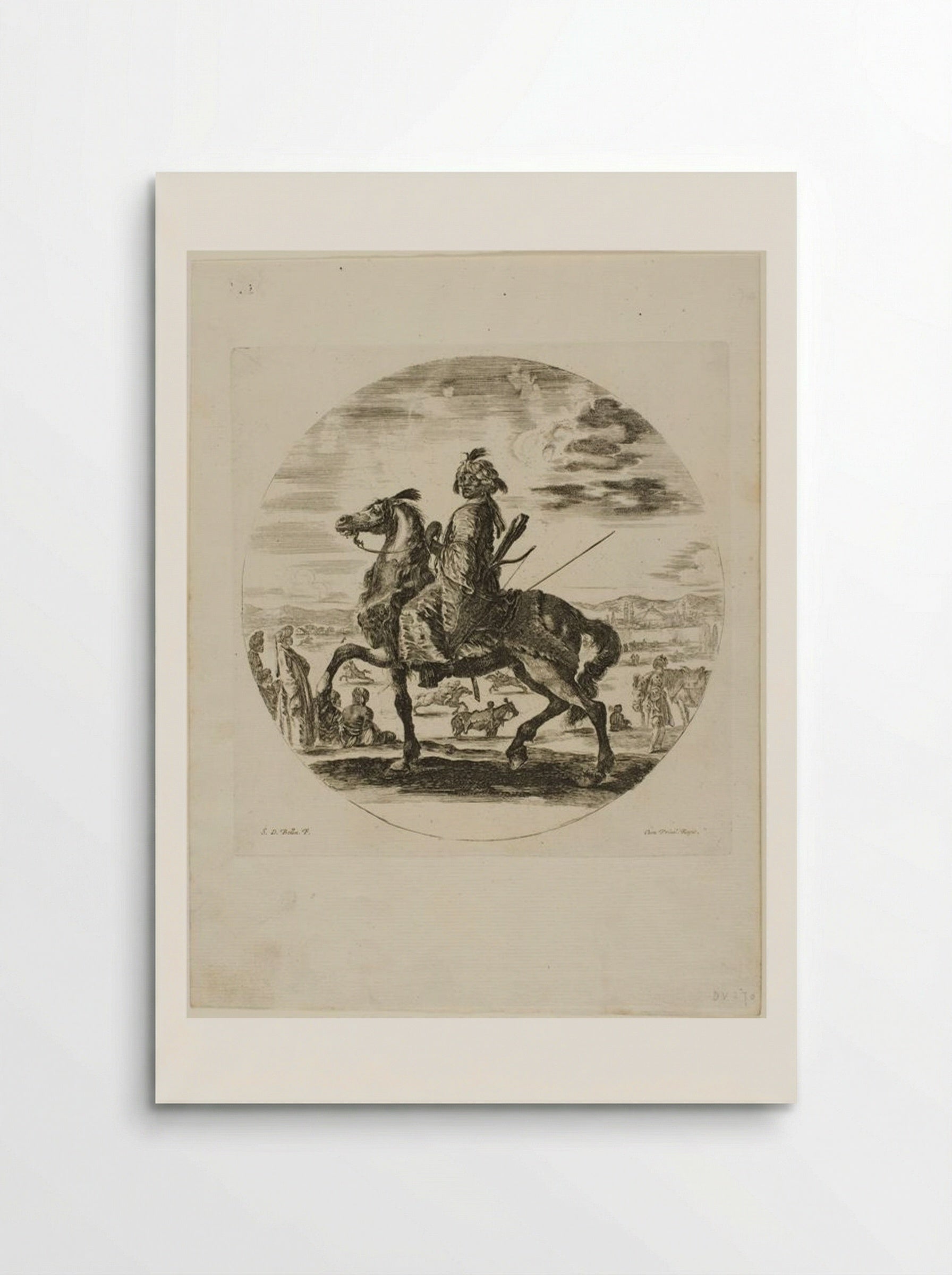 A Black Horseman - Stefano Della Bella - Poster
