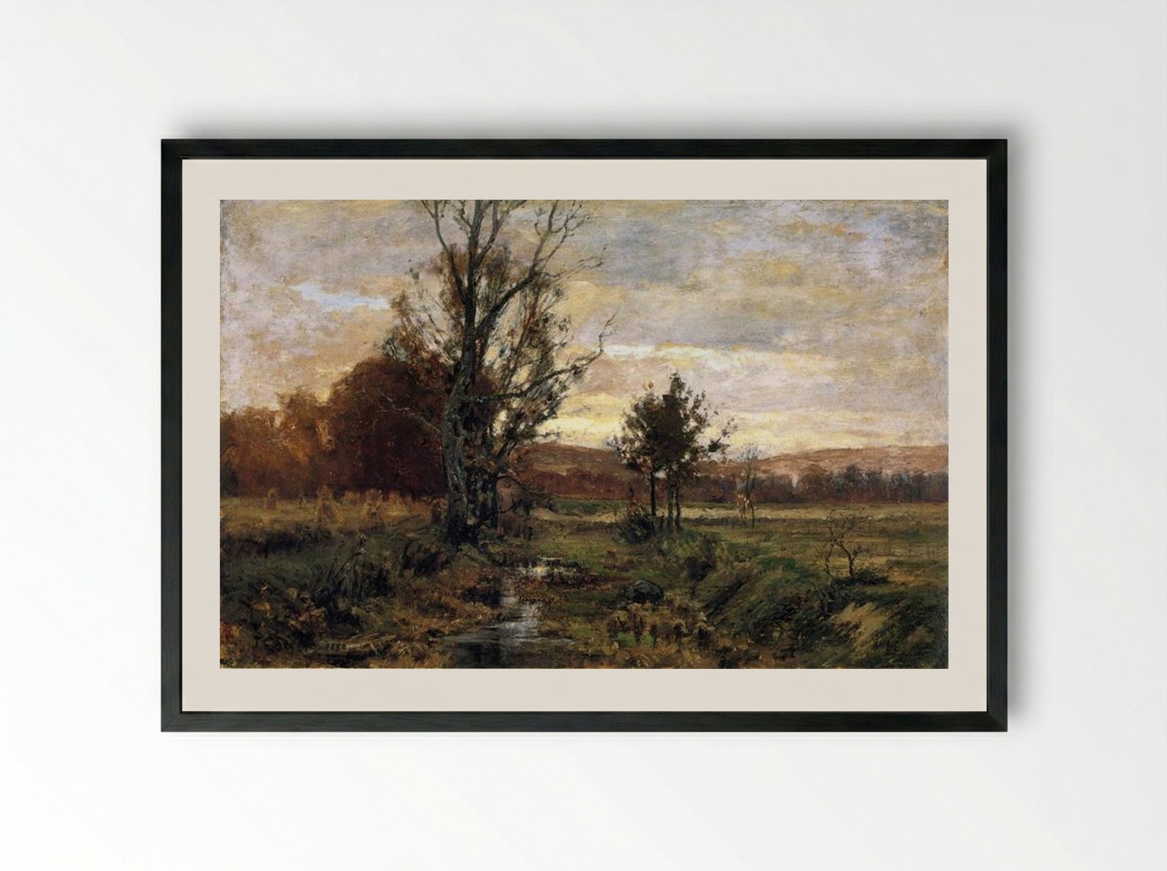 A Bleak Day - T. C. Steele - Framed Print Black