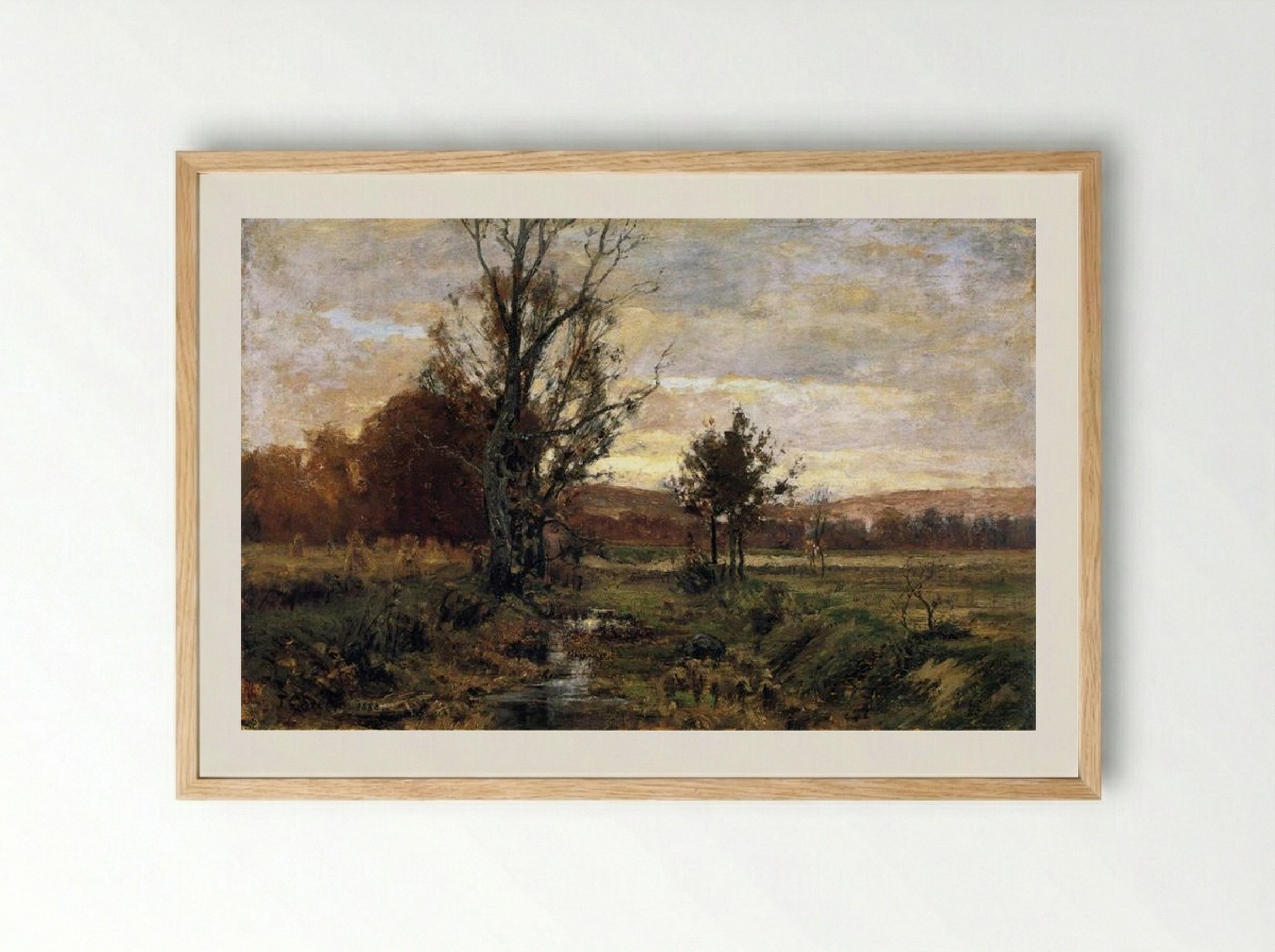 A Bleak Day - T. C. Steele - Framed Print Wood