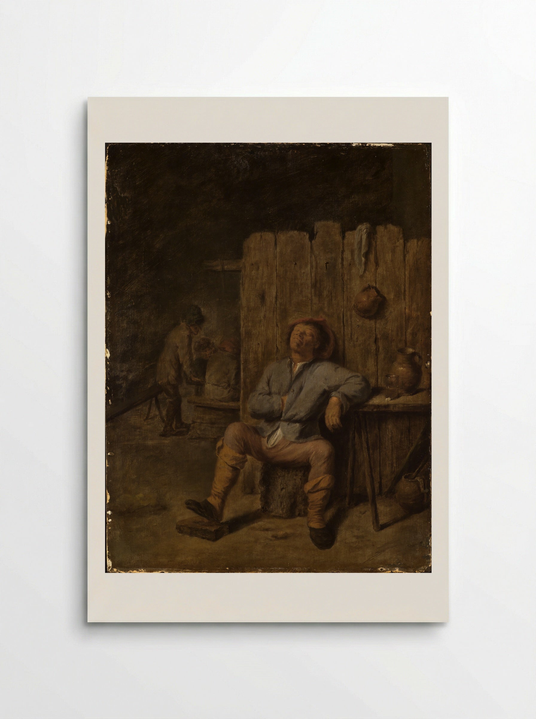 A Boor Asleep - Adriaen Brouwer - Poster