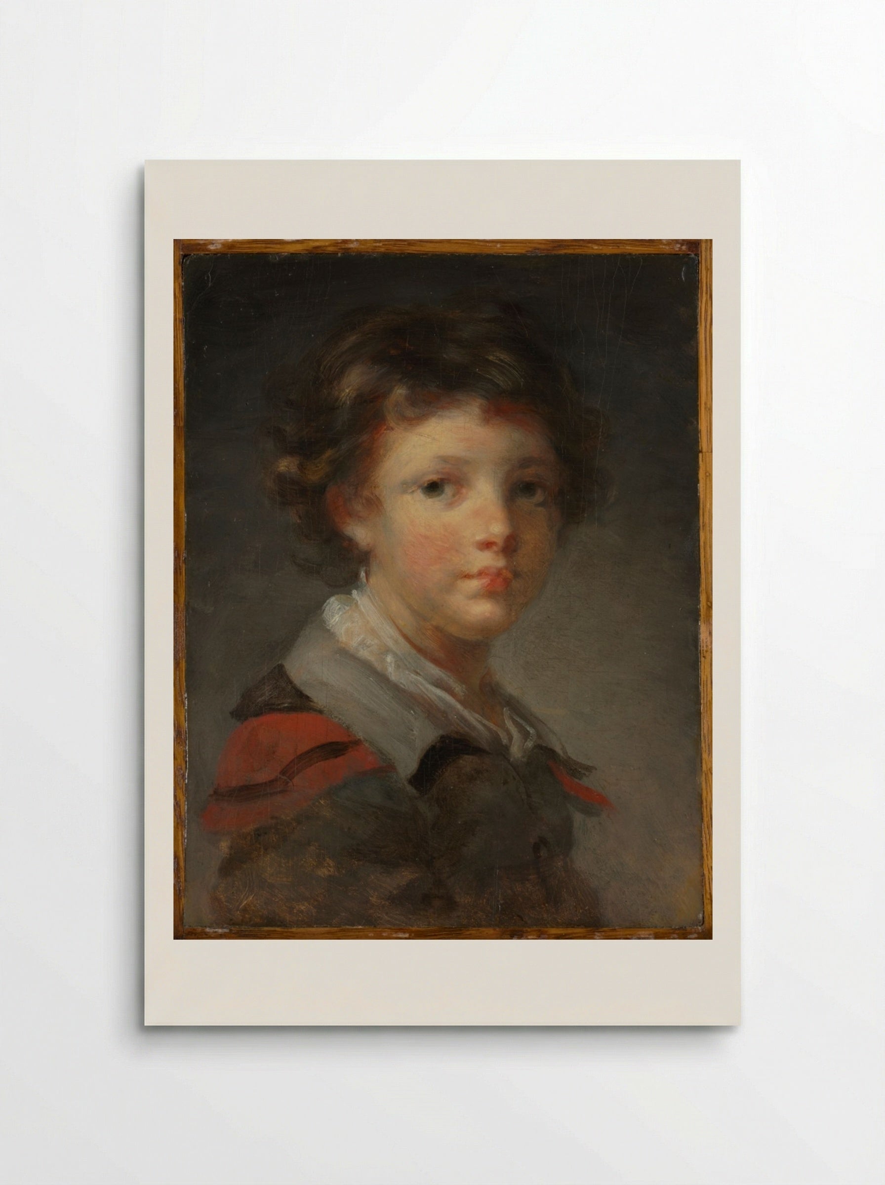 A Boy in a Red-lined Cloak - Jean-Honoré Fragonard - Poster