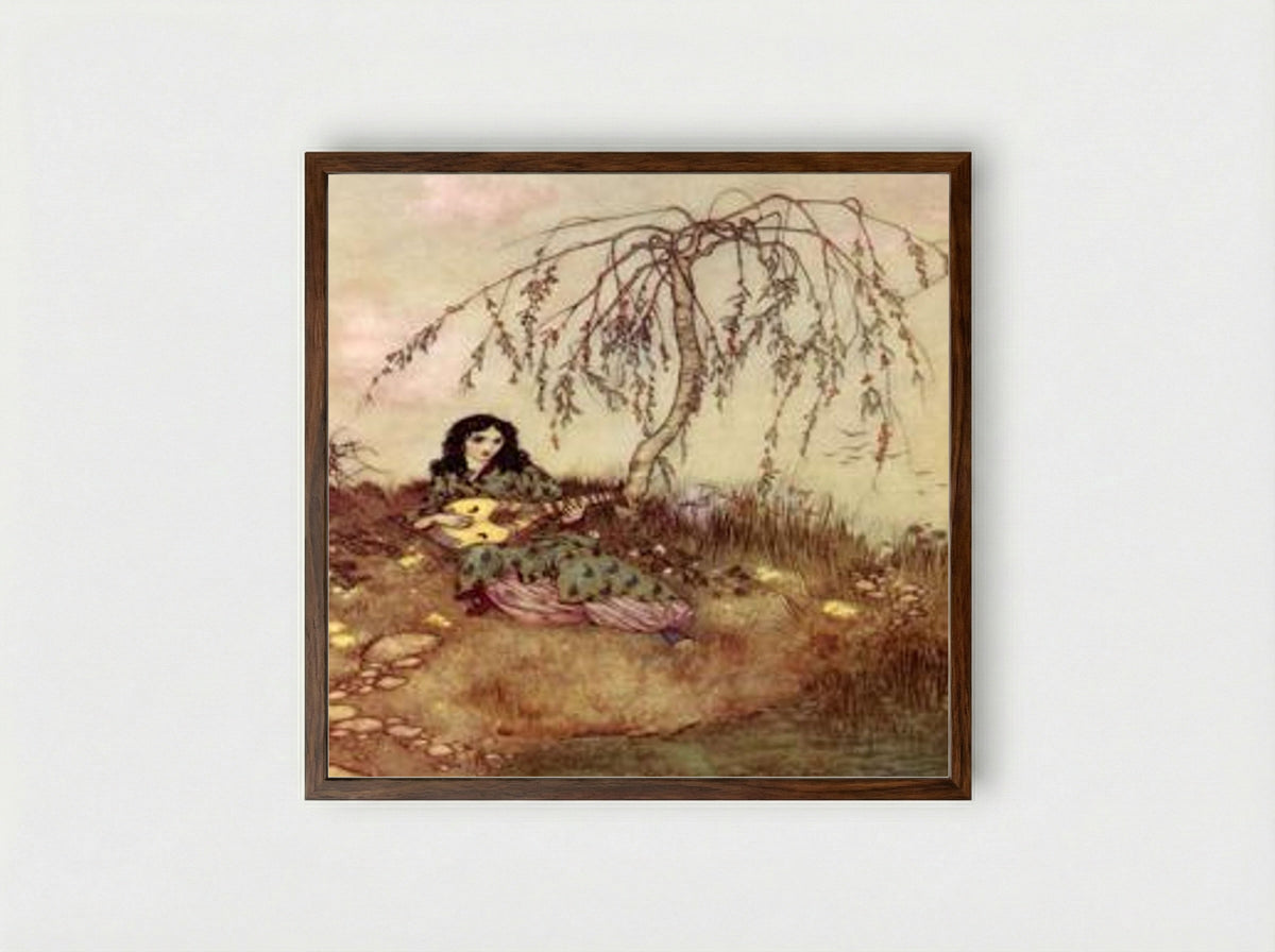 A Brave Heart (from Beauty and the Beast) - Eleanor Vere Boyle - Framed Print Dark Wood