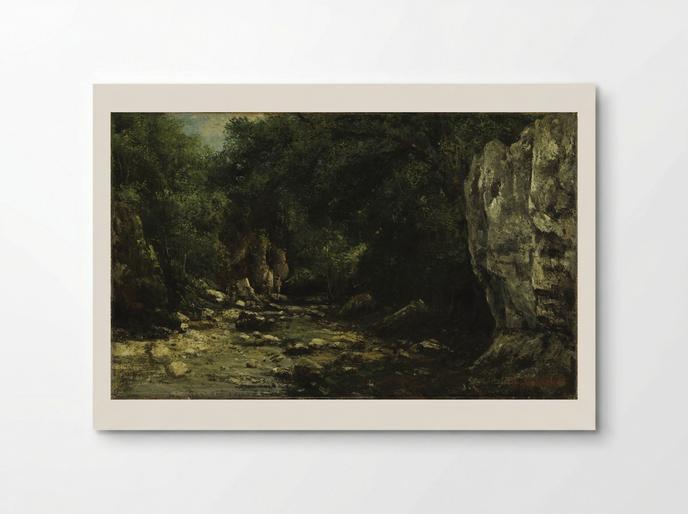 A Brook at Le Puits Noir, near Ornans - Gustave Courbet - Poster