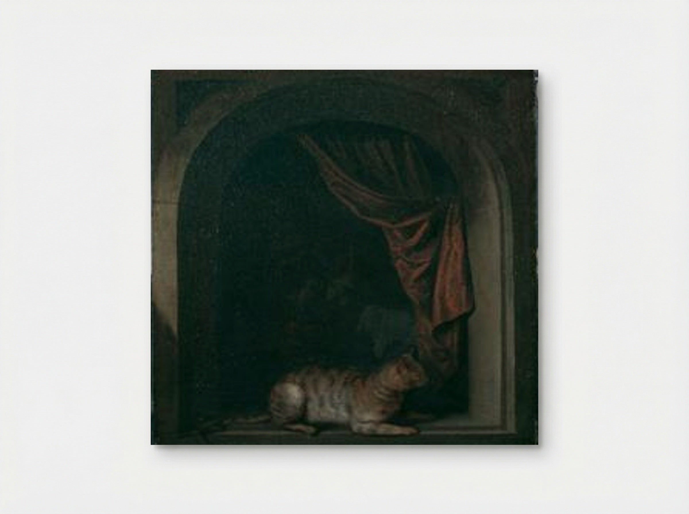 A Cat at the Window of a Painter's Studio - Gerrit Dou - Poster
