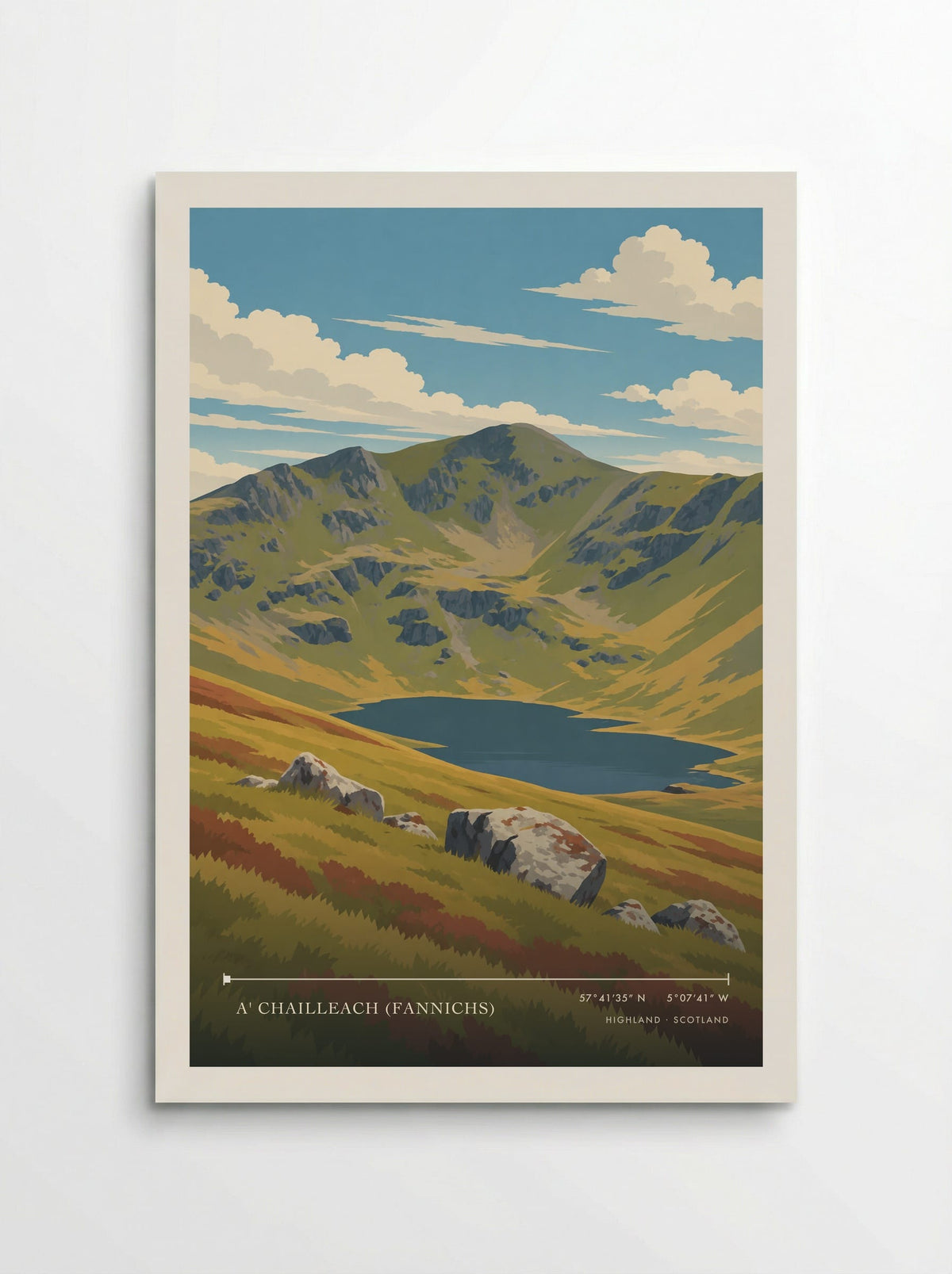 A' Chailleach (Fannichs), Highland | Travel Poster - Poster