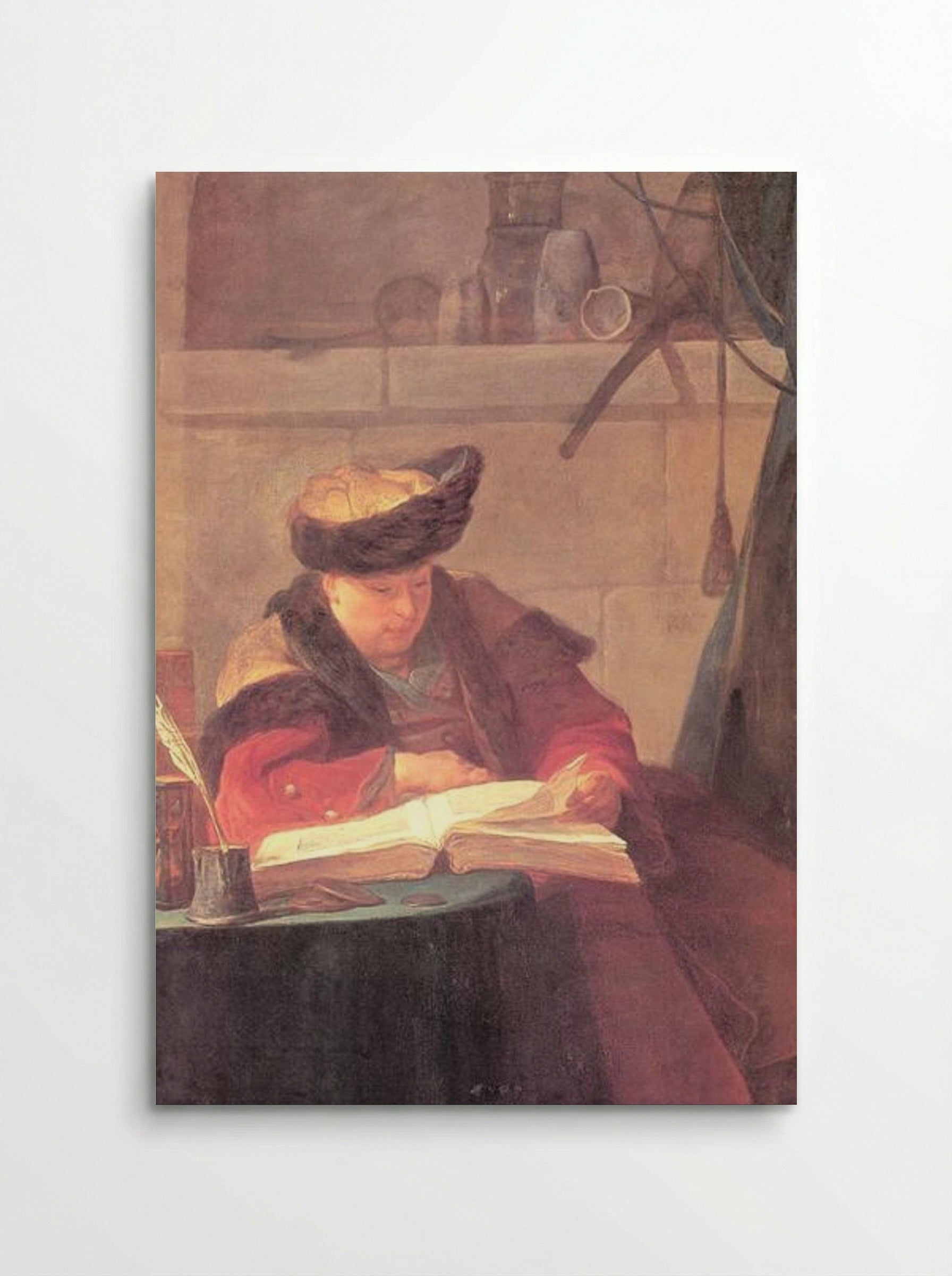 A Chemist in his Laboratory - Jean-Baptiste-Siméon Chardin - Poster
