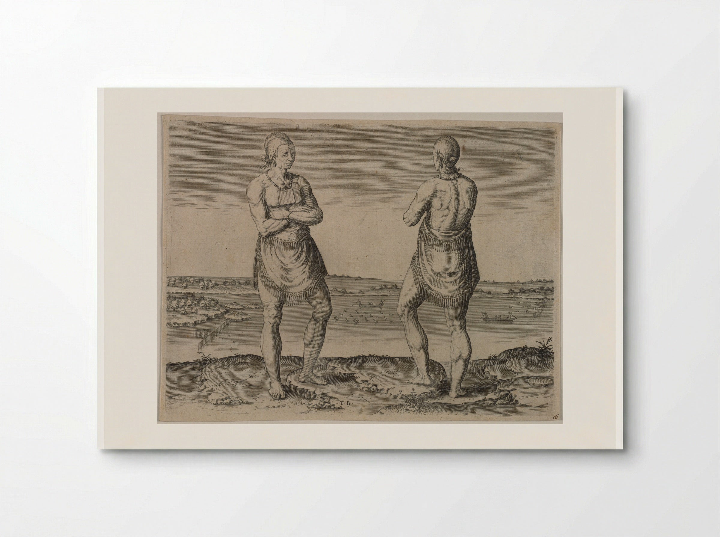 A Chief Lord of Roanoac - Theodor de Bry - Poster