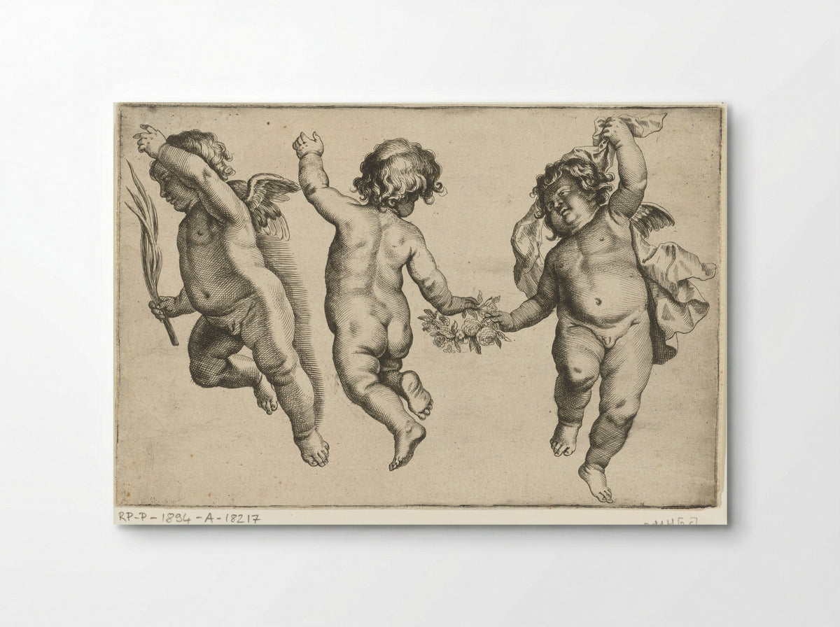 A Child Dancing Between Two Angels - Pieter van Avont - Poster