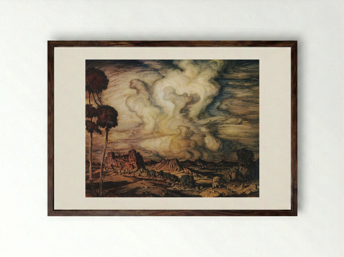 A Cloud - Konstantin Bogaevsky - Framed Print Dark Wood