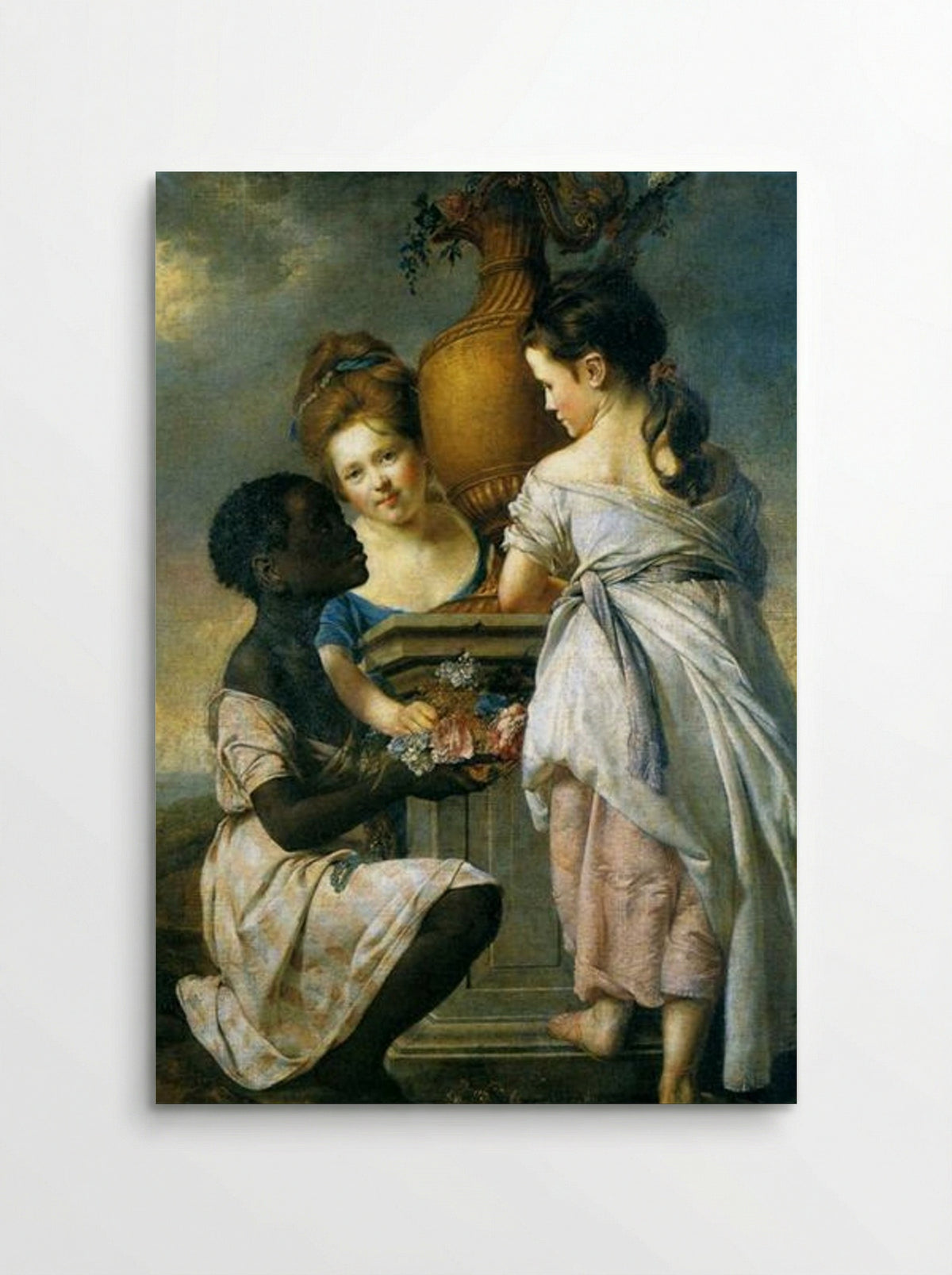 A Conversation between Girls, or Two Girls with their Black Servant - Joseph Wright of Derby - Poster