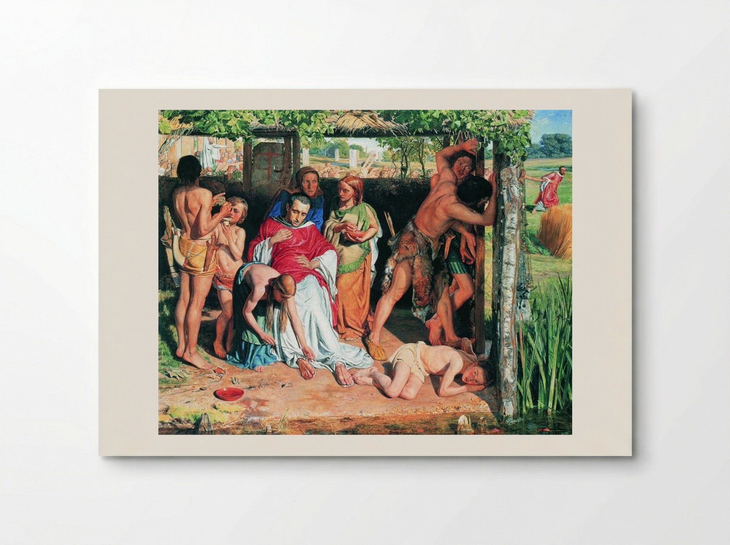 A Converted British Family Sheltering a Christian Priest from the Persecution of the Druids - William Holman Hunt - Poster