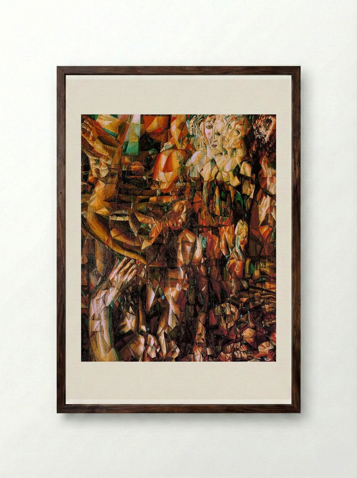 A Couple - Pavel Filonov - Framed Print Dark Wood
