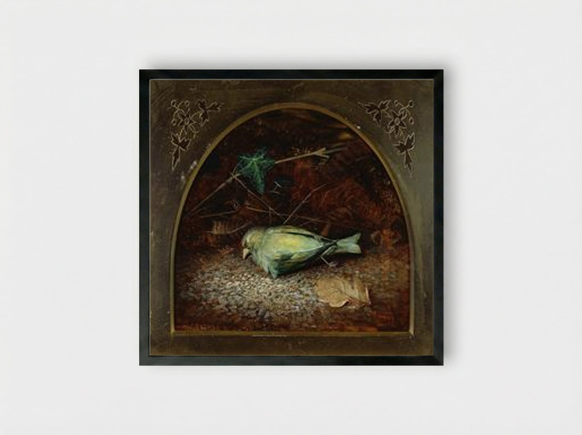 A Dead Linnet - John Atkinson Grimshaw - Framed Print Black