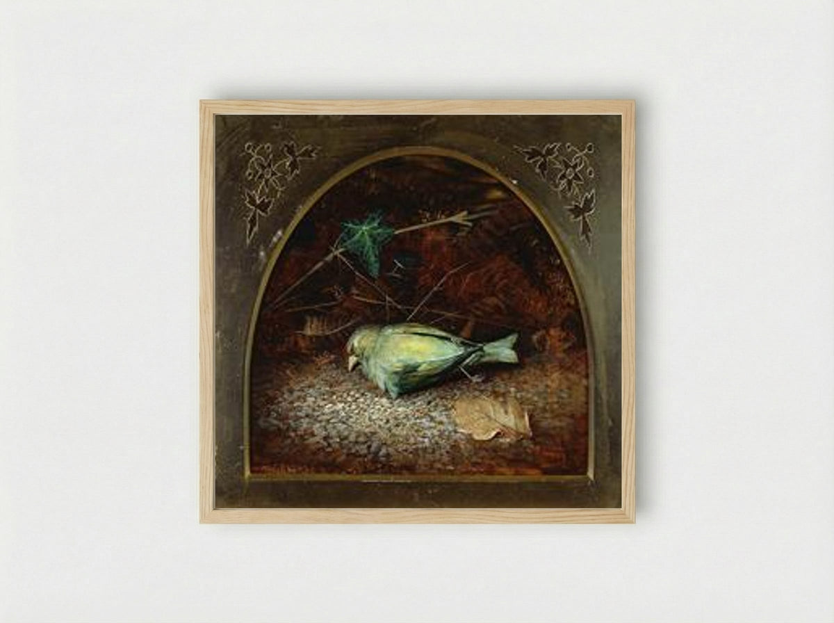 A Dead Linnet - John Atkinson Grimshaw - Framed Print Wood