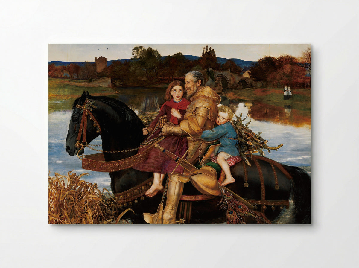 A Dream of the Past: Sir Isumbras at the Ford - John Everett Millais - Poster