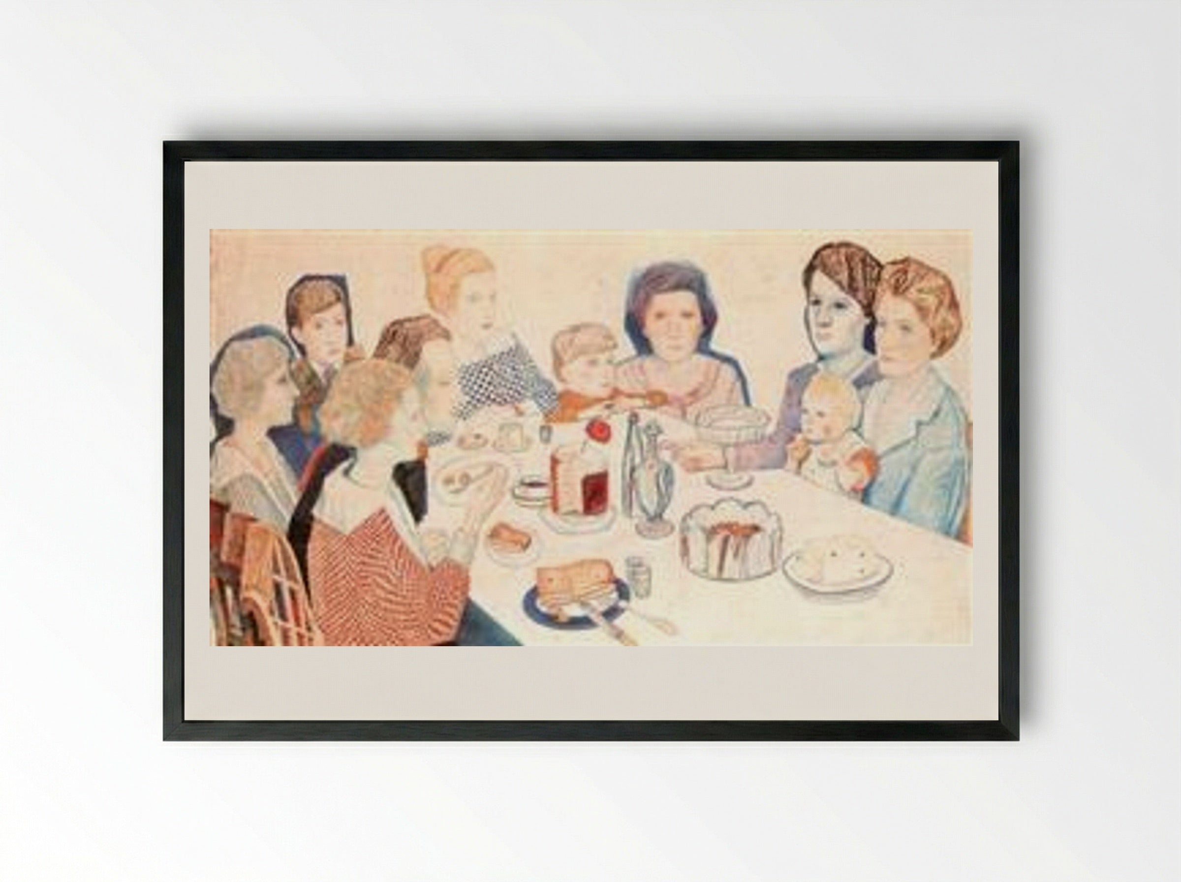 A Family Portrait - Pavel Filonov - Framed Print Black