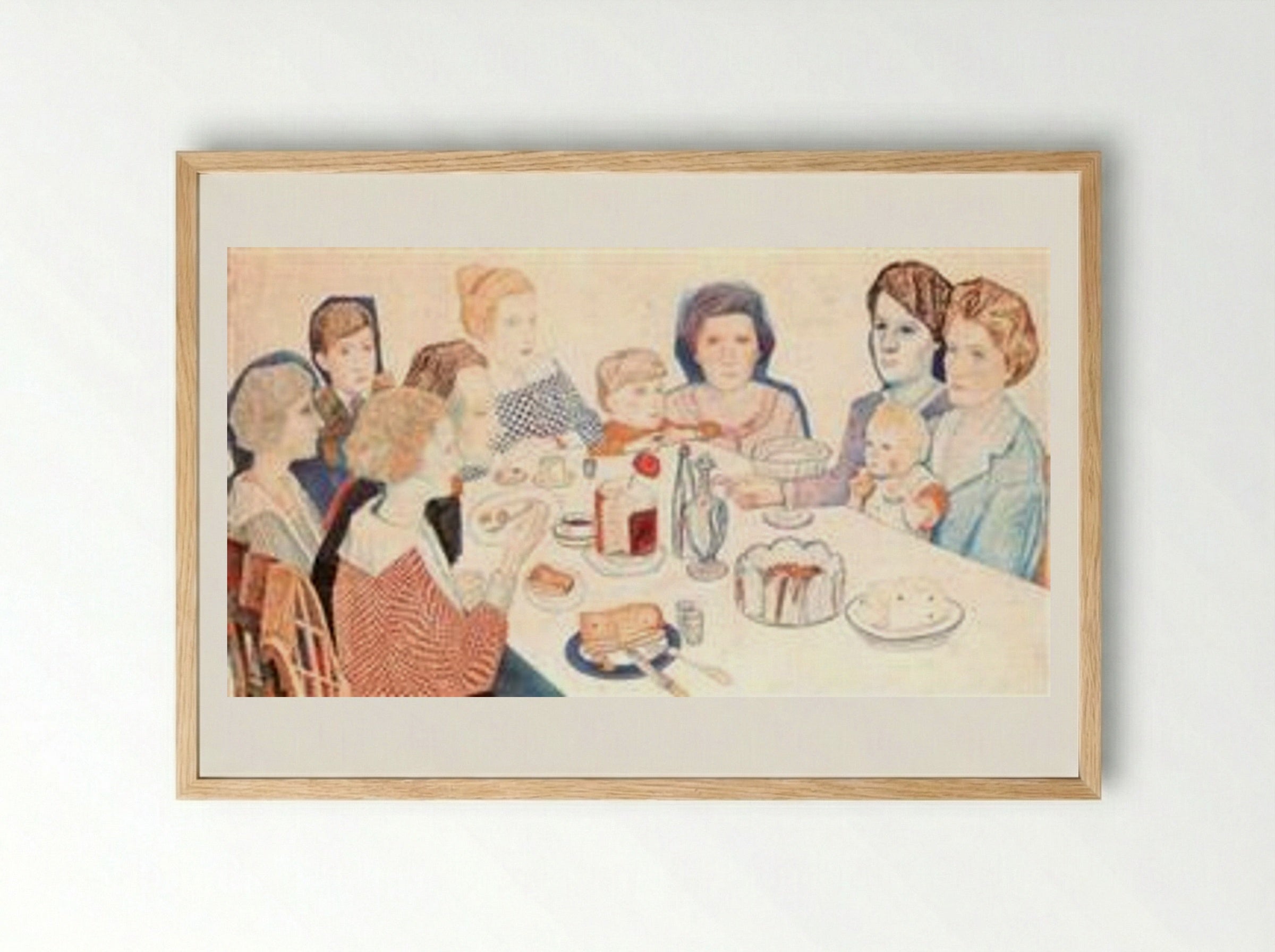 A Family Portrait - Pavel Filonov - Framed Print Wood