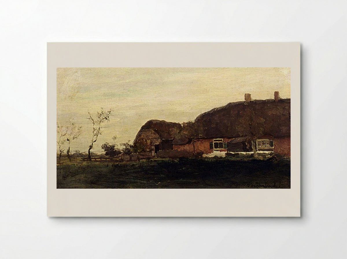 A Farmhouse In A Polder - Johan Hendrik Weissenbruch - Poster