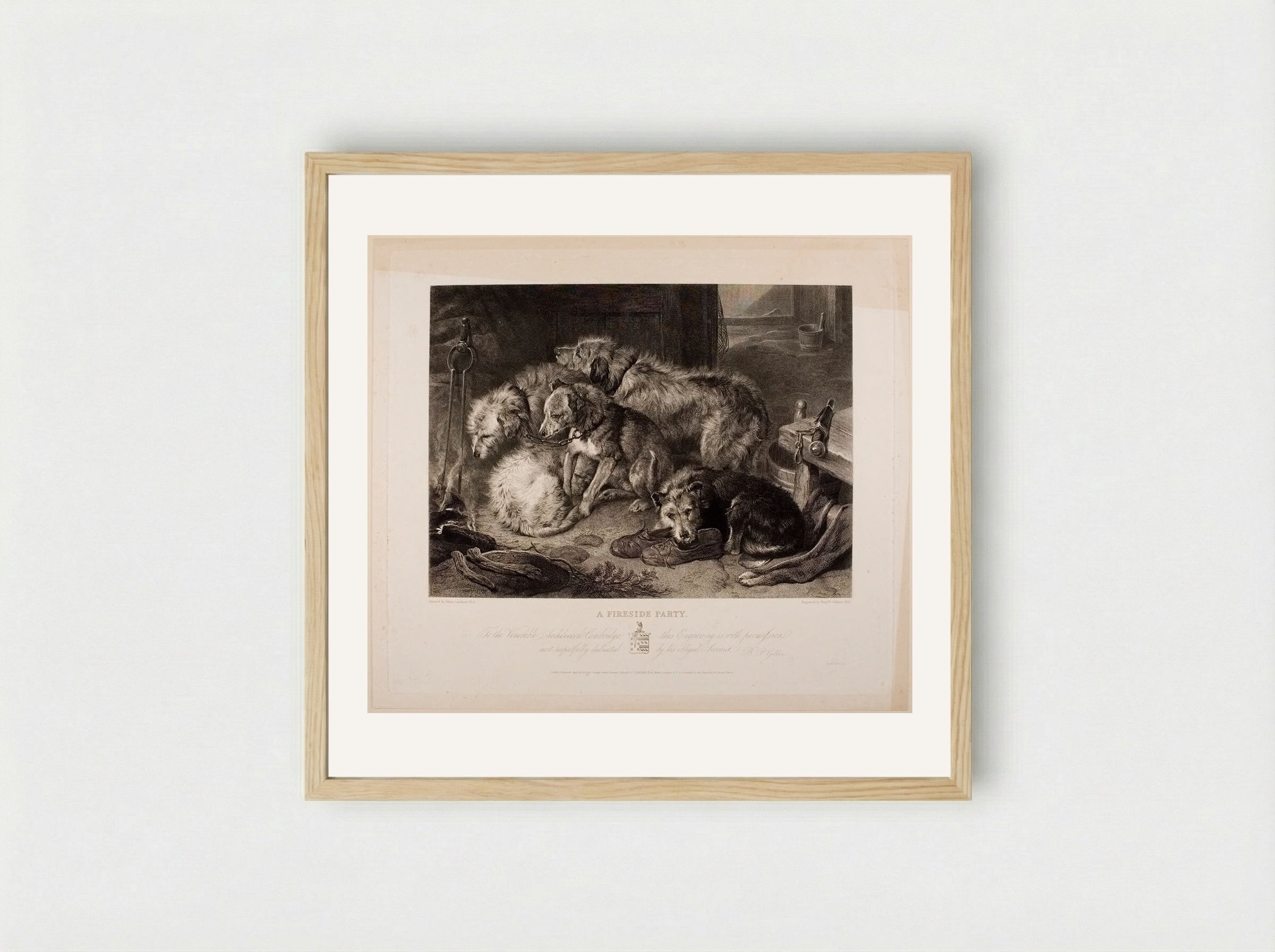 A Fireside Party - Benjamin Phelps Gibbon - Framed Print Wood