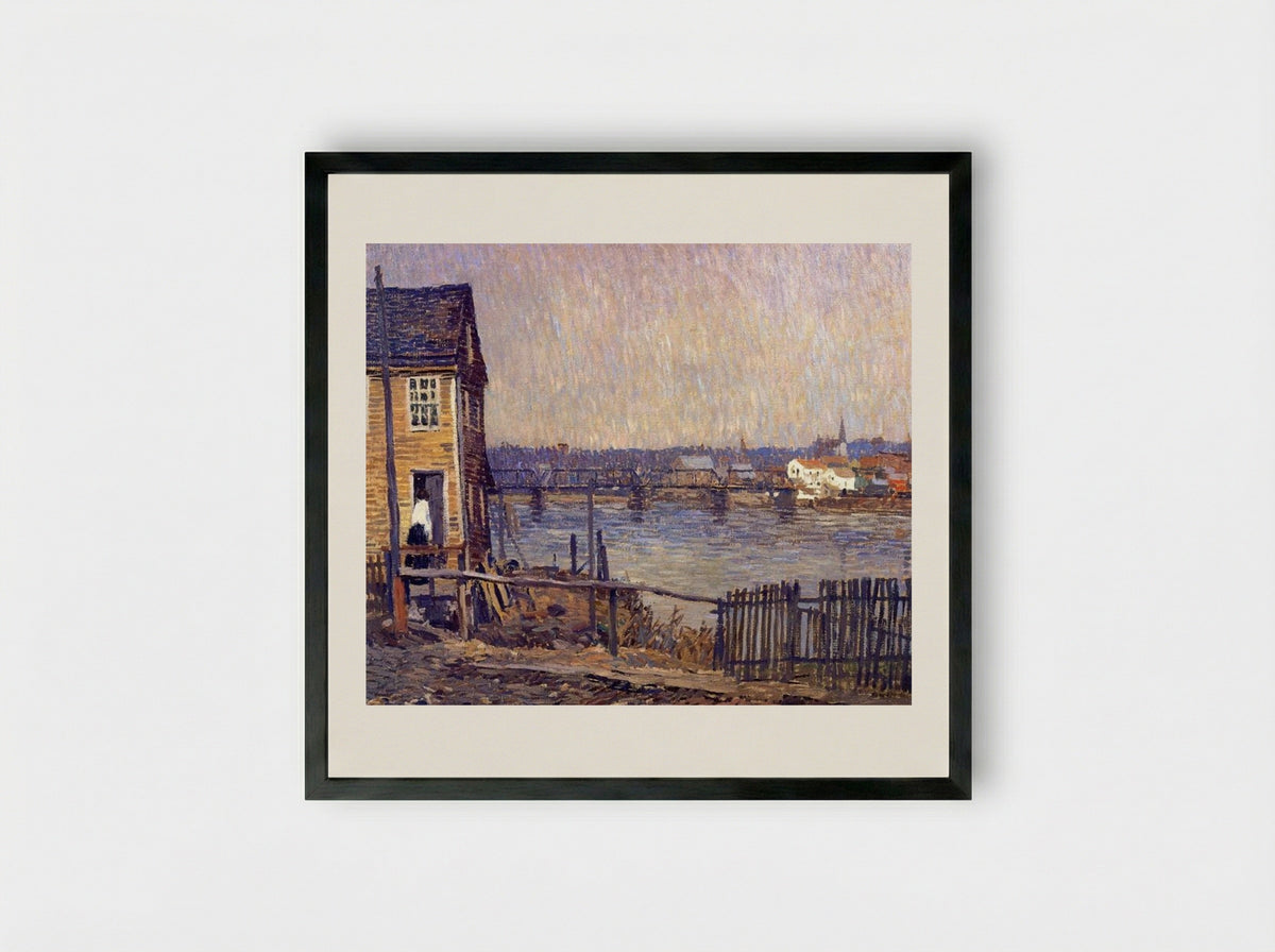 A Fisherman's House - Robert Spencer - Framed Print Black