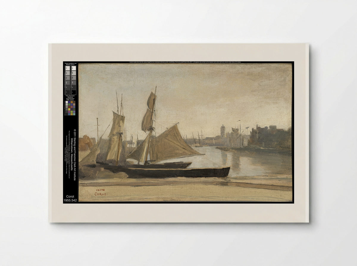 A Fishing Boat, Honfleur - Jean-Baptiste-Camille Corot - Poster