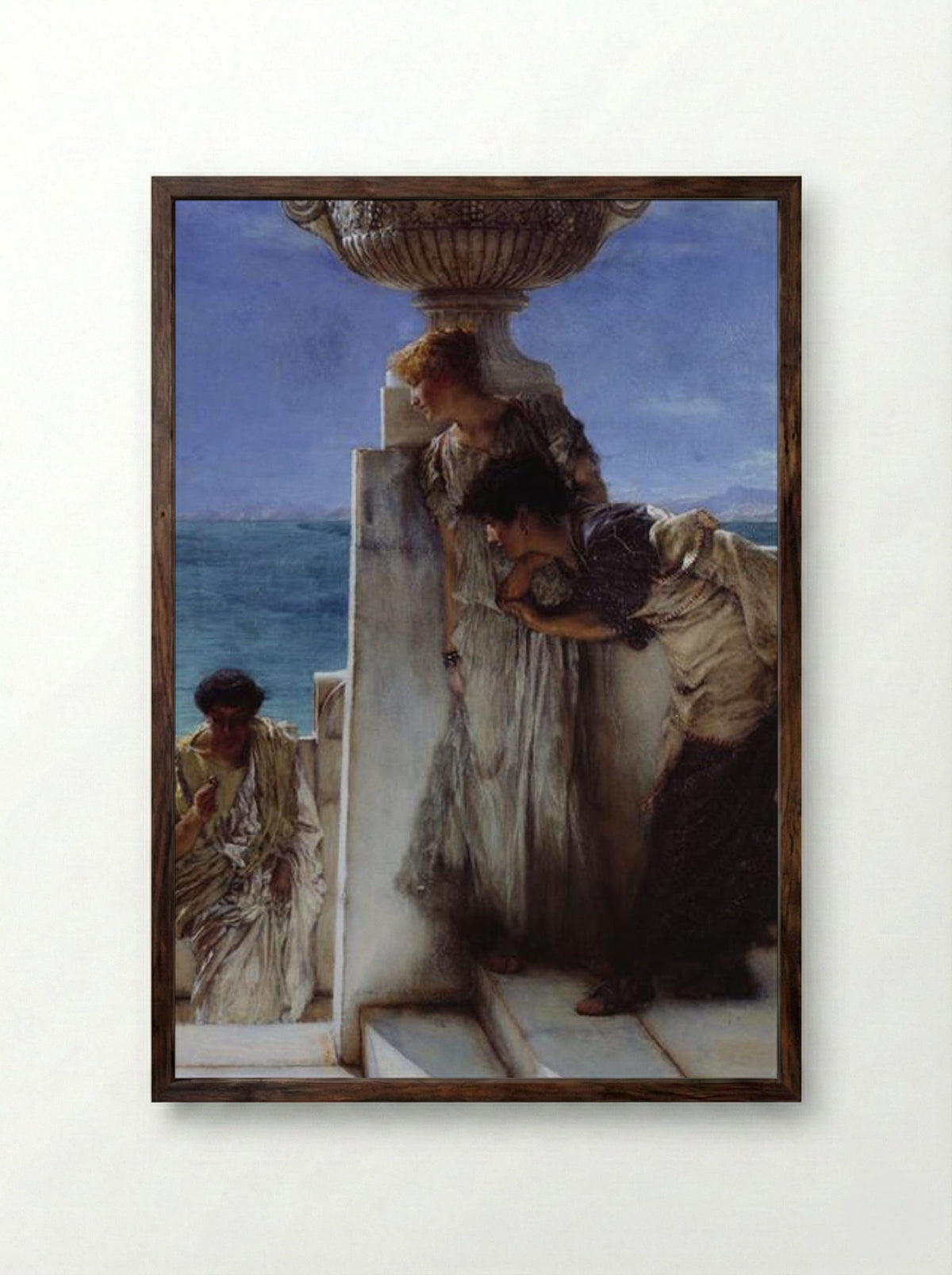 A Foregone Conclusion - Sir Lawrence Alma-Tadema - Framed Print Dark Wood