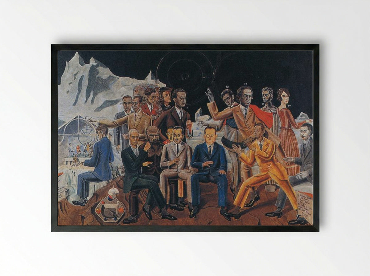 A Friends' Reunion - Max Ernst - Framed Print Black