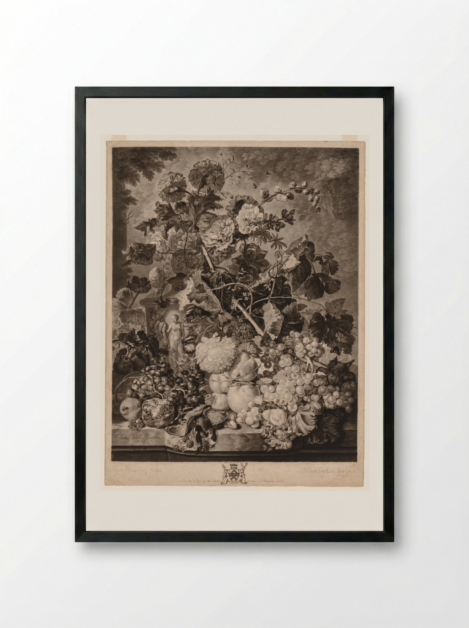 A Fruit Piece - Richard Earlom - Framed Print Black