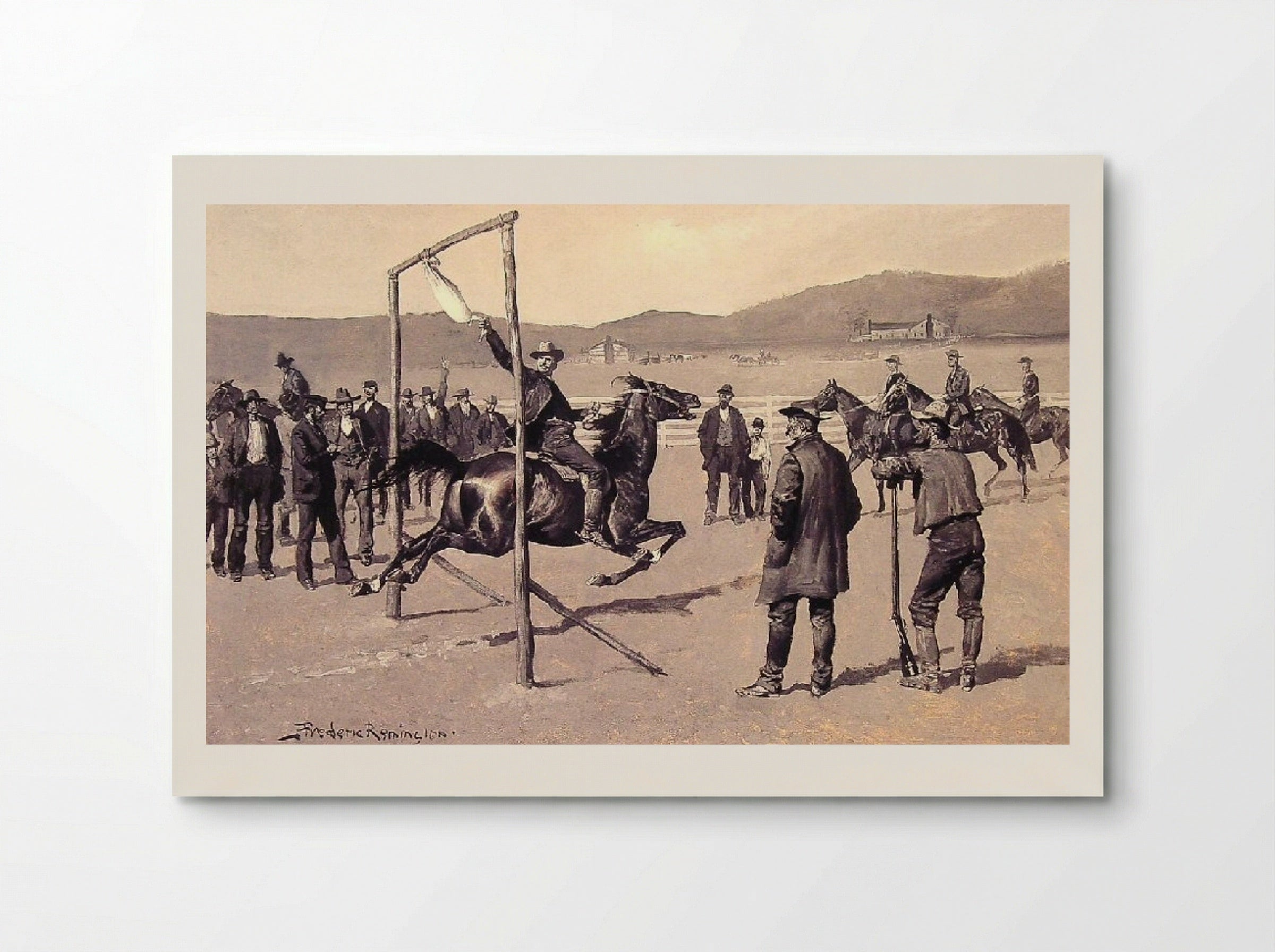 A Gander Pull - Frederic Remington - Poster