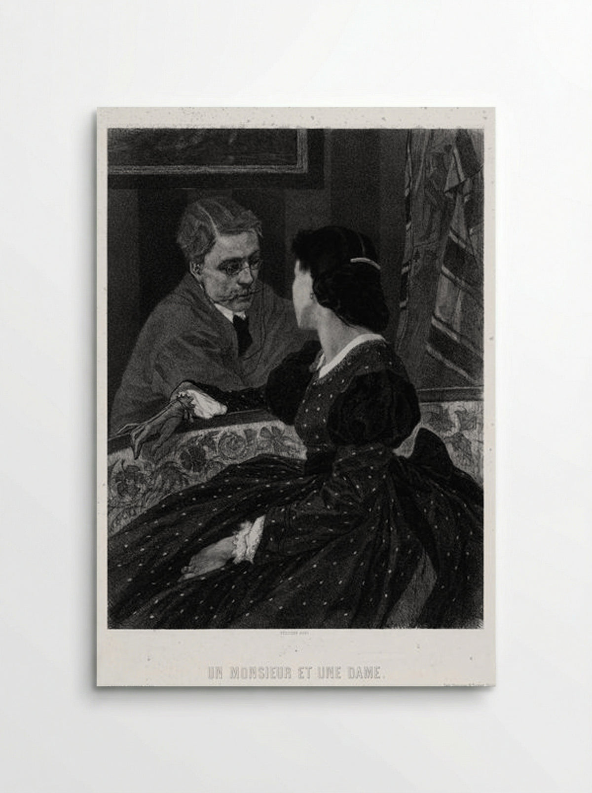 A Gentleman and a Lady (Aurelien Scholl and Marie Colombier) - Felicien Rops - Poster