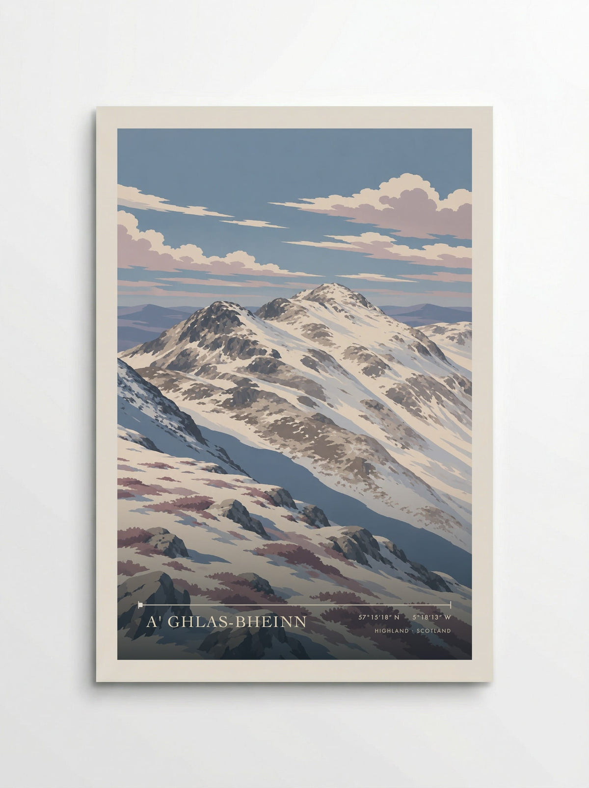 A' Ghlas-bheinn, Highland | Travel Poster - Poster