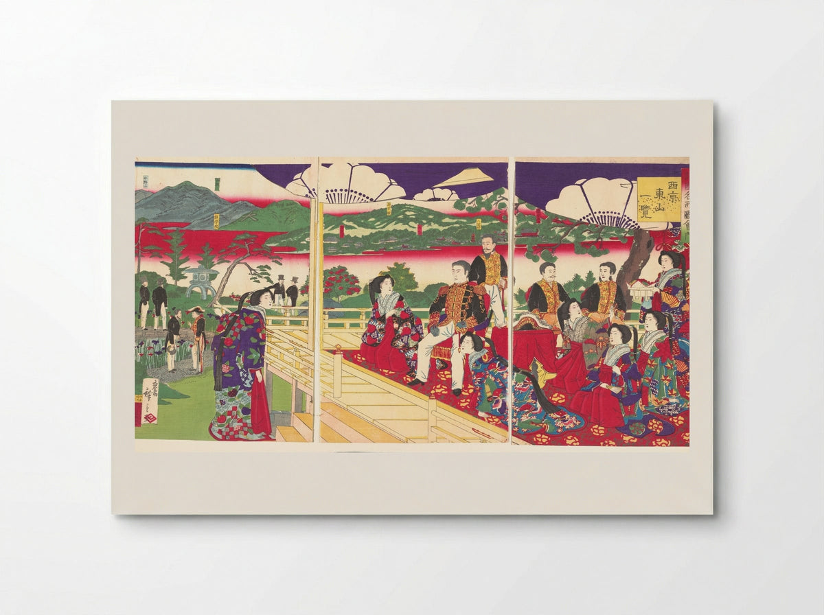 A Glimpse of Higayashiyama the Western Capital - Utagawa Hiroshige III - Poster