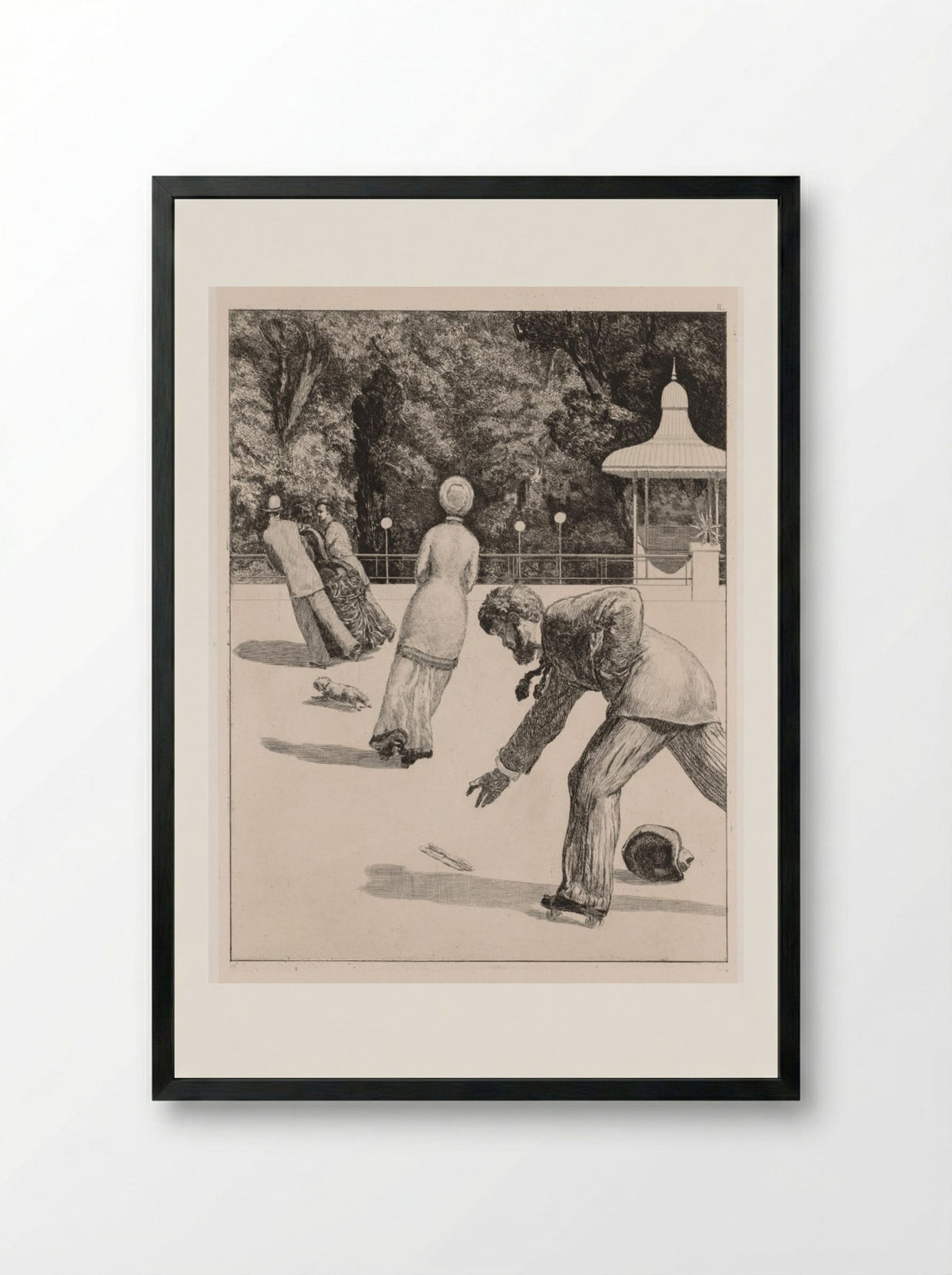 A Glove: The Action - Max Klinger - Framed Print Black