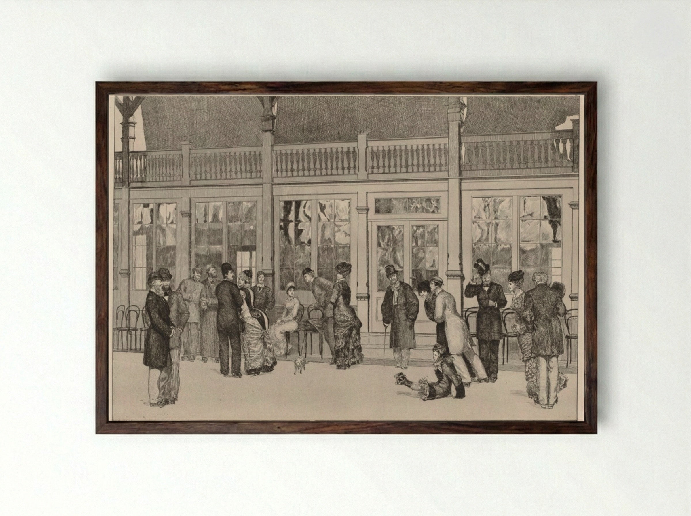 A Glove: The Locale - Max Klinger - Framed Print Dark Wood