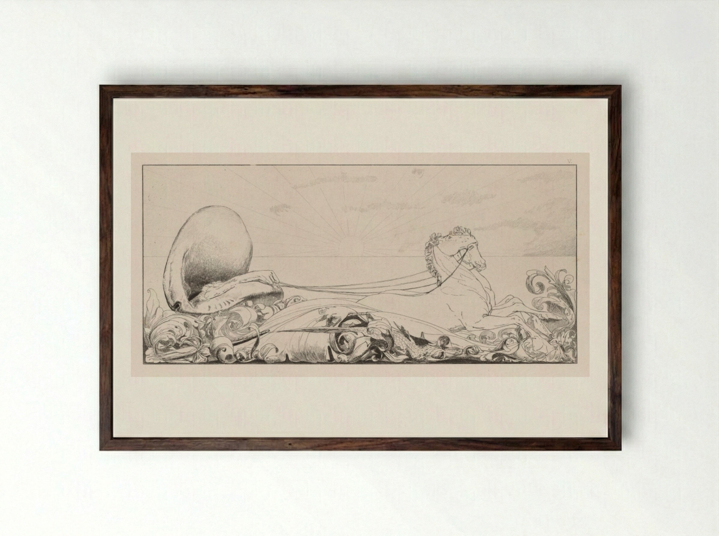 A Glove: Triumph - Max Klinger - Framed Print Dark Wood