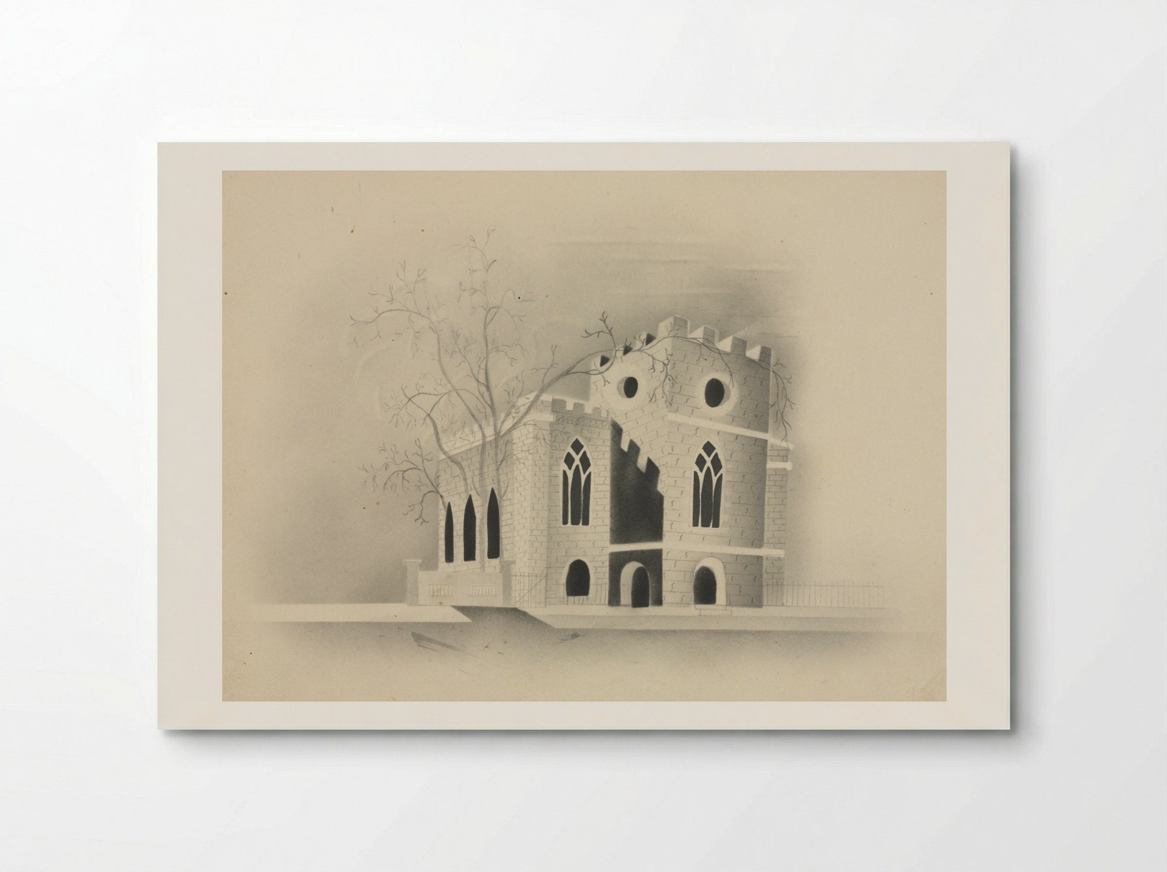 A Gothic Church by Moonlight - Mary Altha Nims - Poster